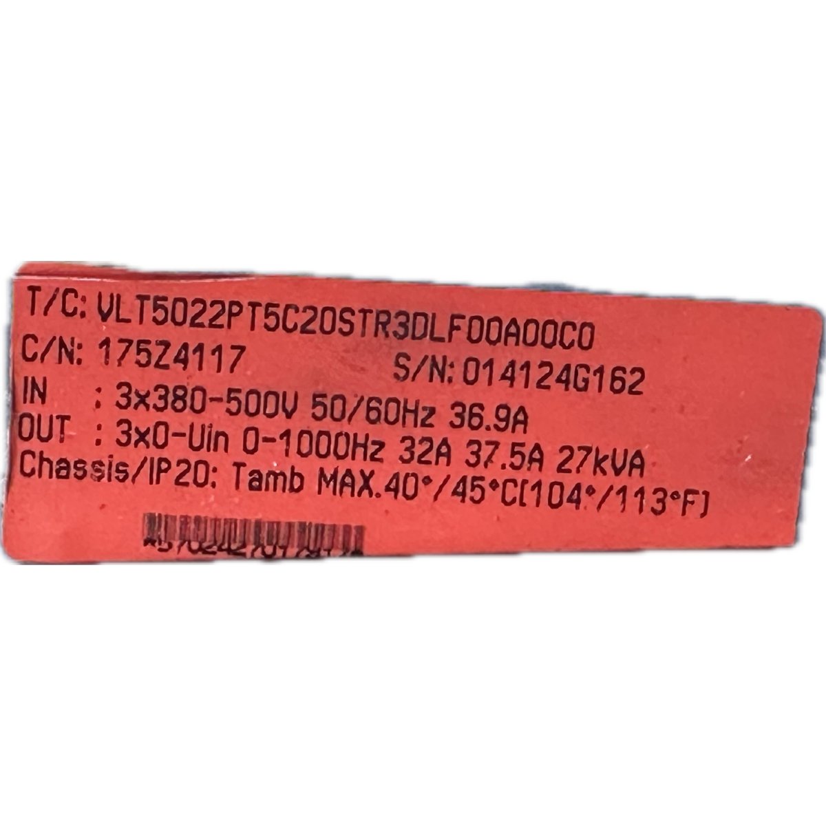 Danfoss VLT5022PT5C20STR3DLF00A00C0-4