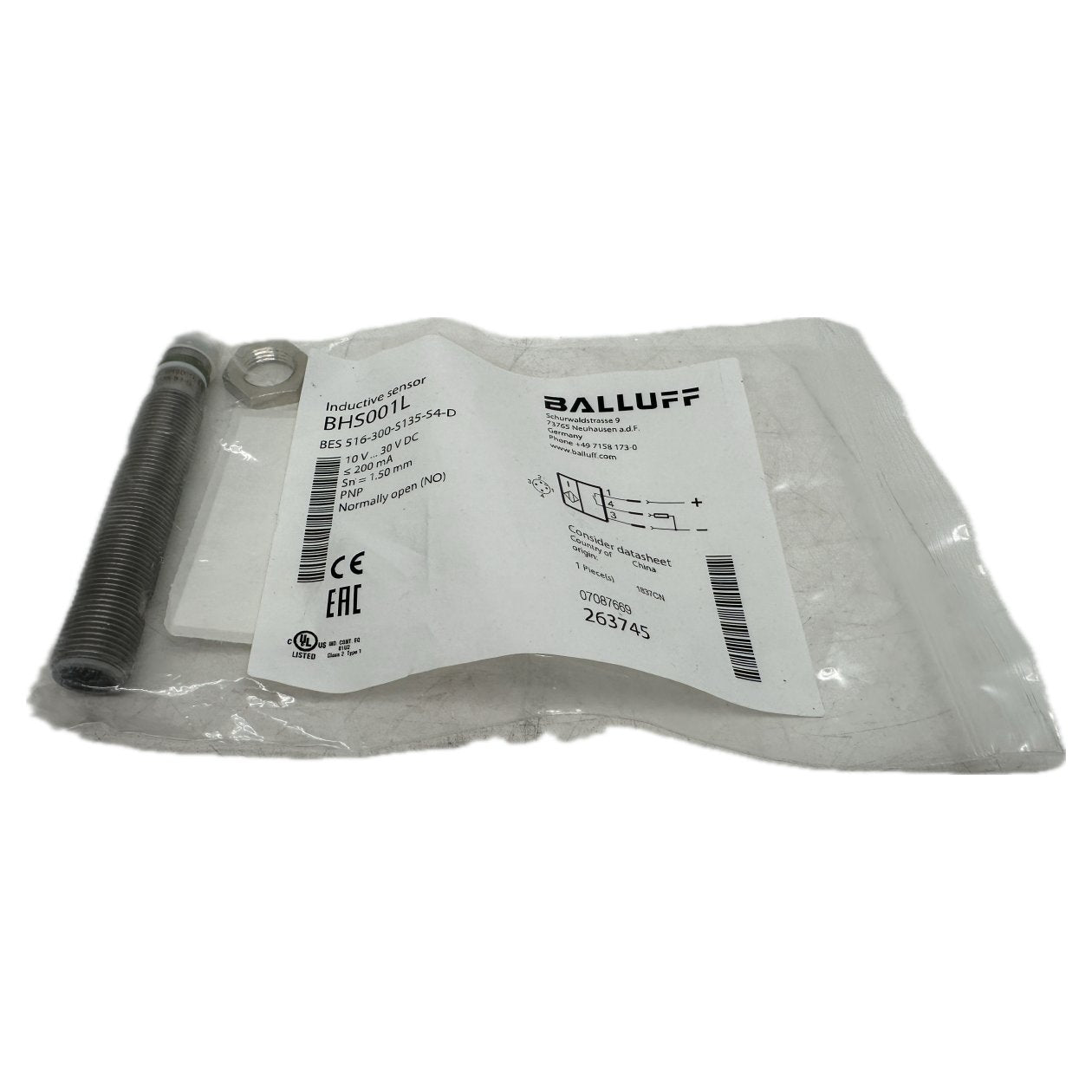 AJ1147 Inductive Sensor Balluff BHS001L