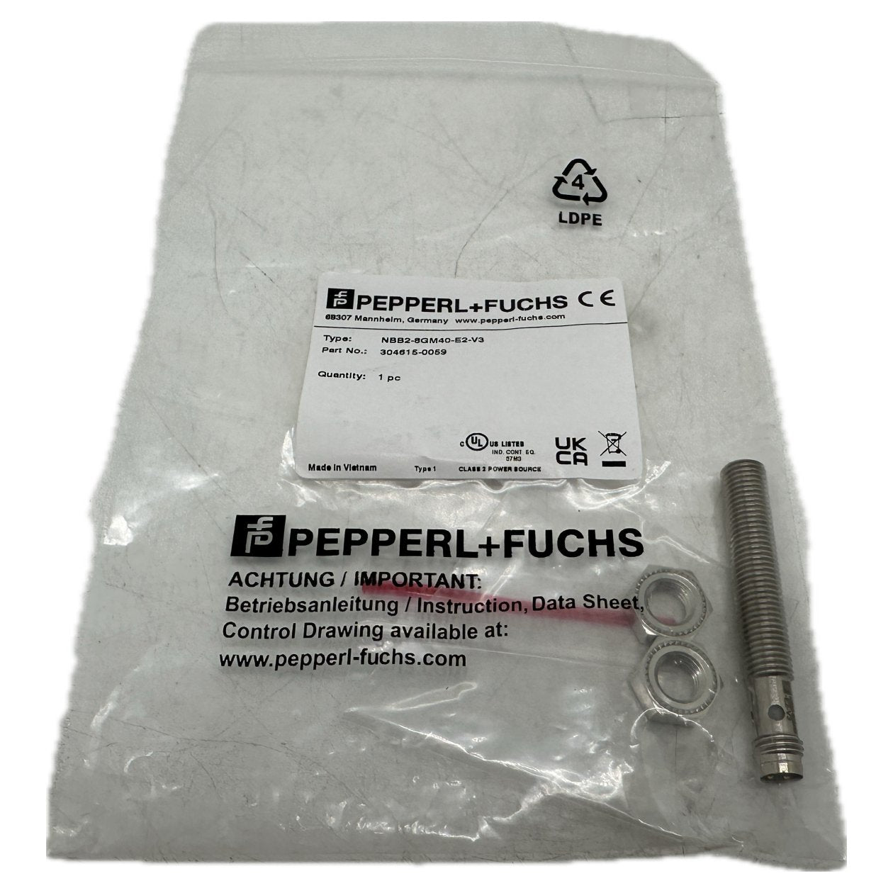 AJ1149 Inductive Sensor Pepperl Fuchs NBB2-8GM40-E2-V3