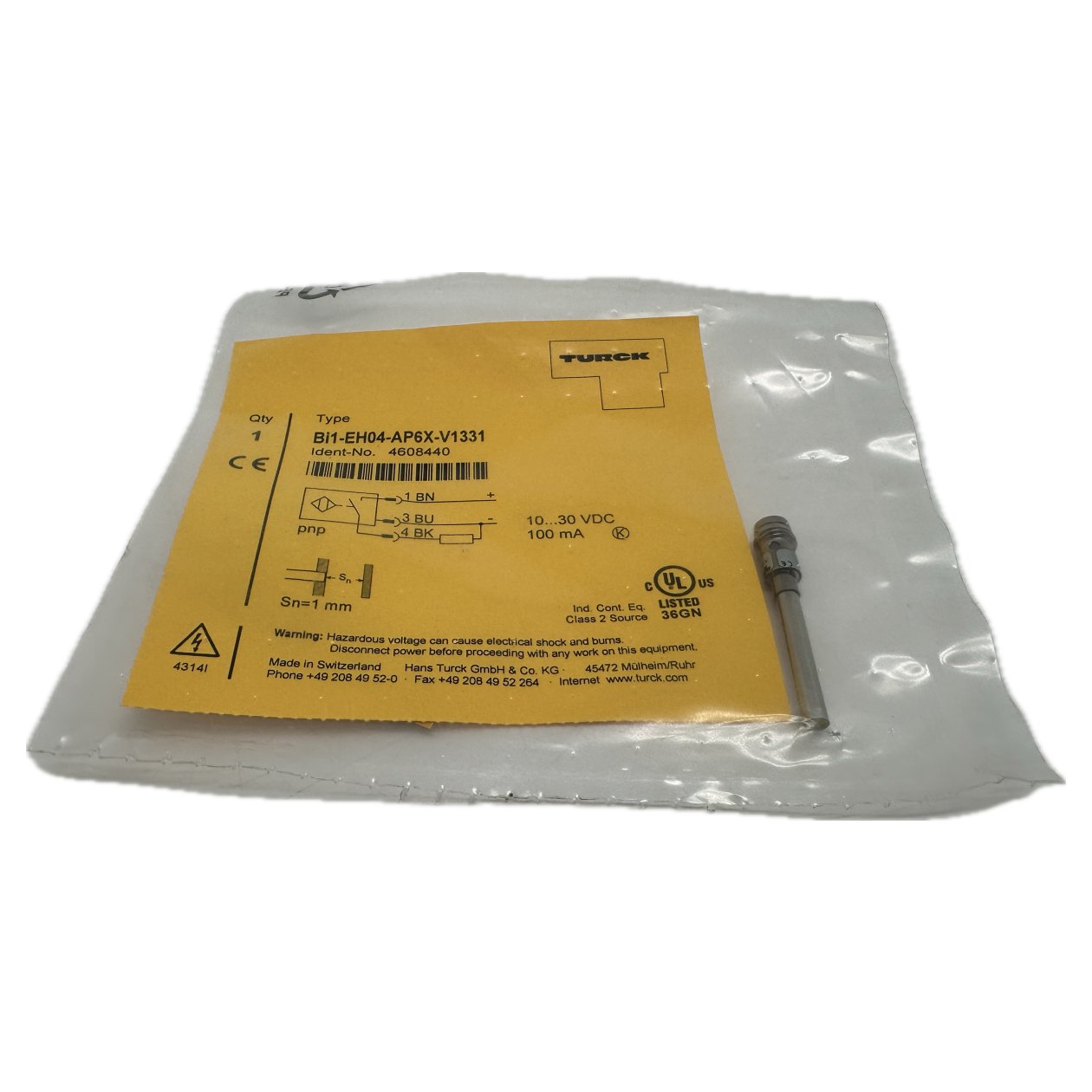 .AJ1183 Inductive Sensor Turck Bi1-EH04-AP6X-V1331