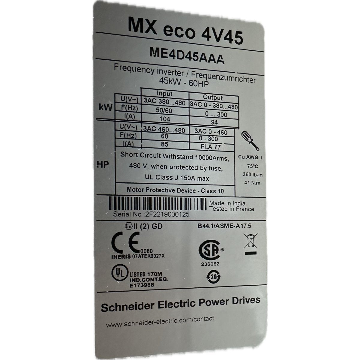 Schneider MX eco 4V45 ME4D45AAA-4