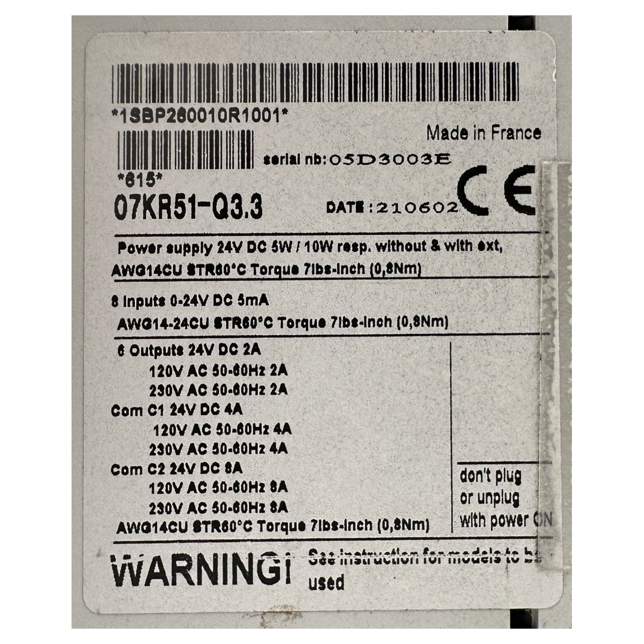 AJ248 Advant Controller ABB 07KR51-Q3 1SBP260010R1001_3