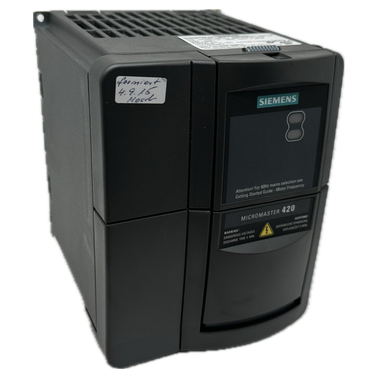 AJ273 Micromaster 420 Siemens 6SE6420-2AB22-2BA1 E:D02/1.18 Geöffnet OVP_2