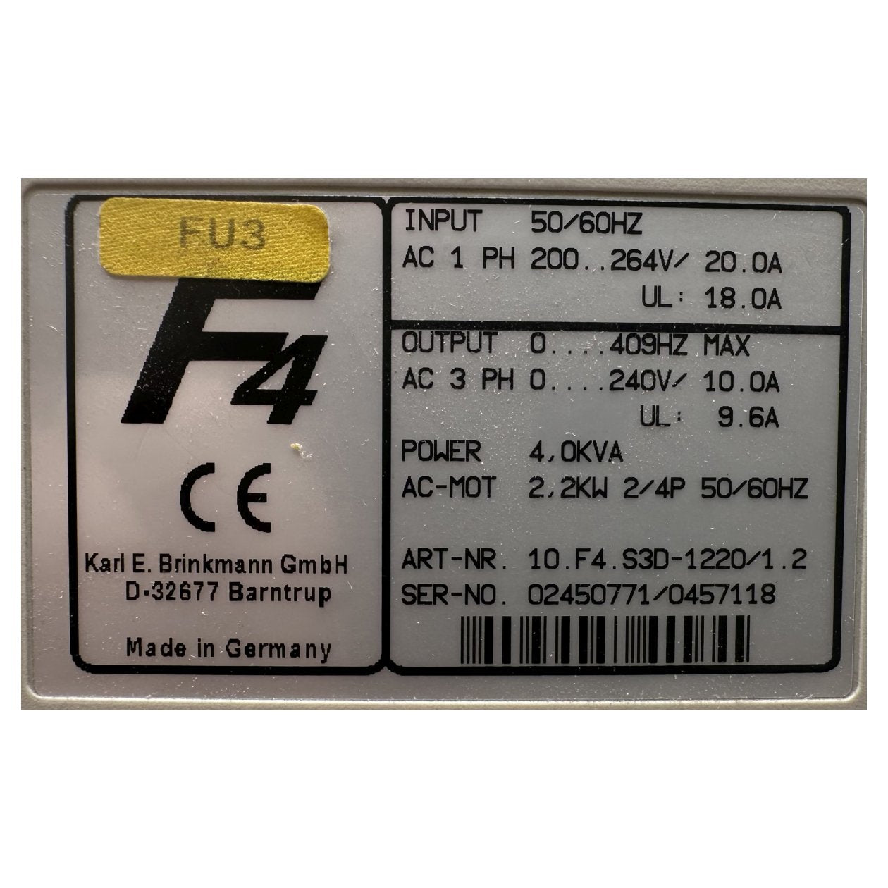 AJ286 Frequenzumrichter KEB 10.F4.S3D-1220/1 Geöffnet_4