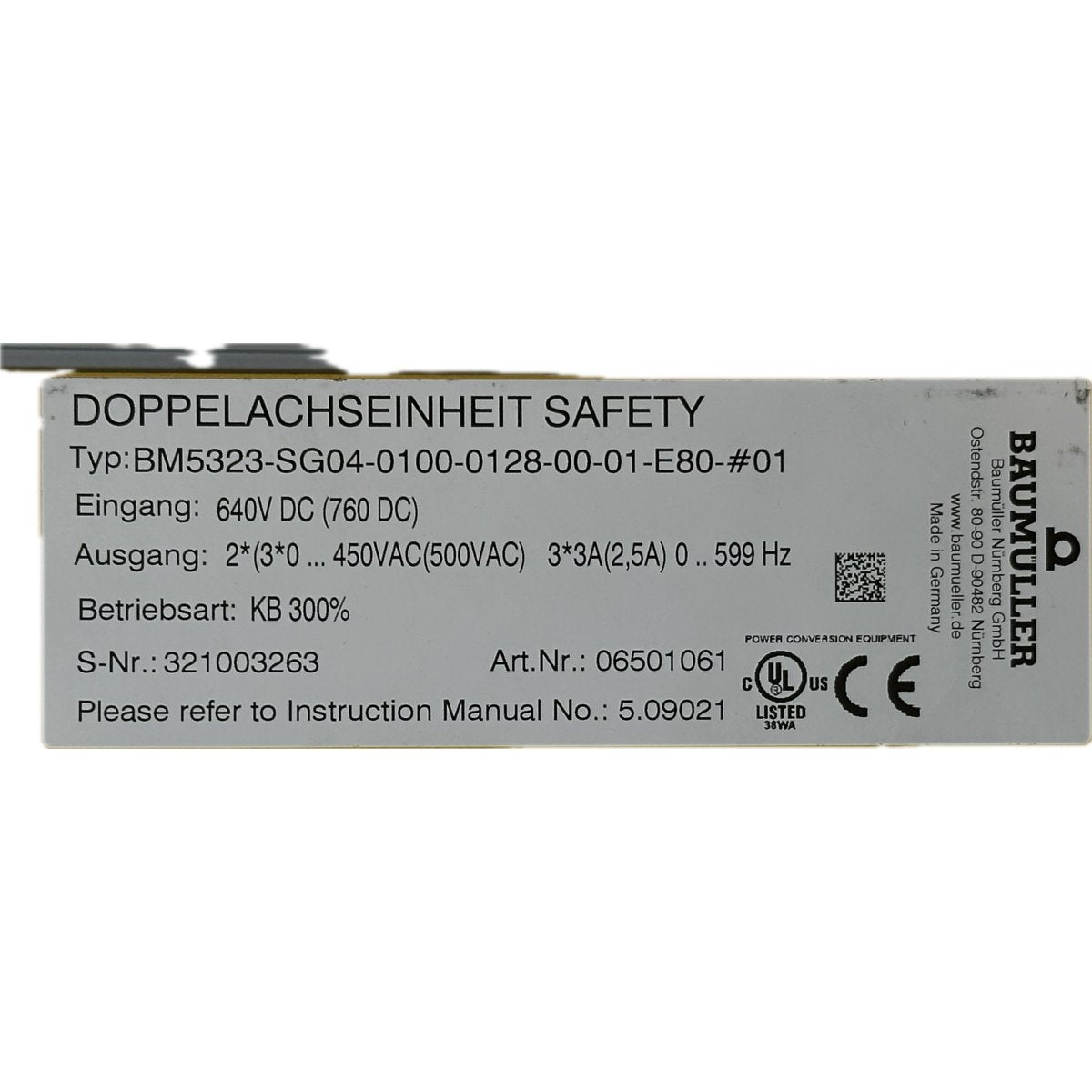 Baumüller BM5323-SG04-0100-0128-00-01-4