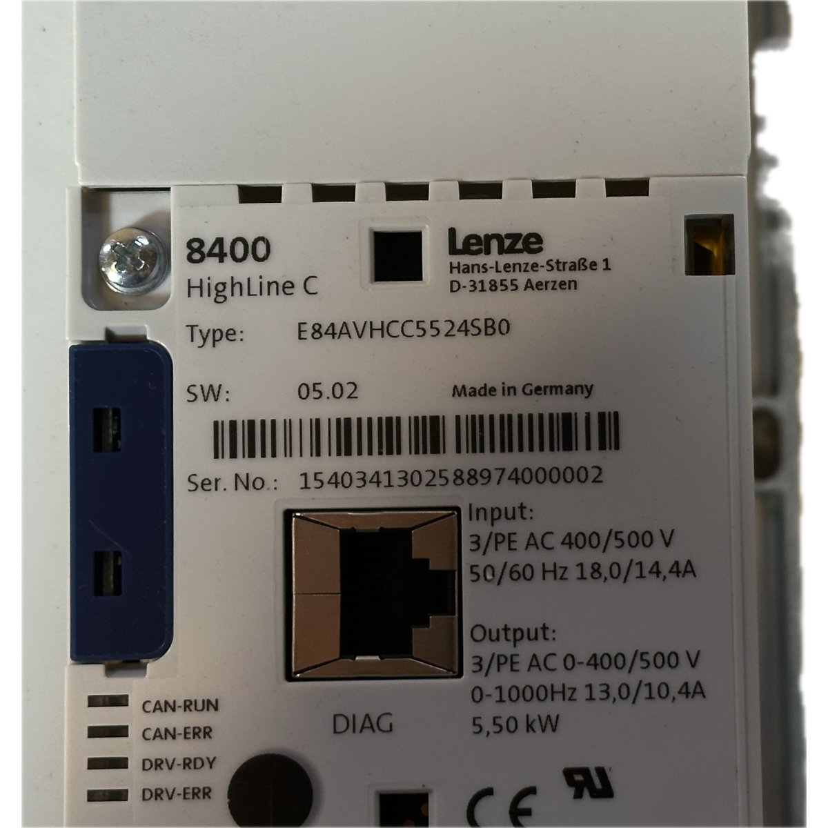 Lenze E84AVHCC5524SB0-4