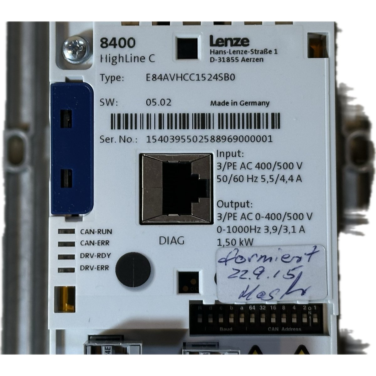 Lenze E84AVHCC1524SB0-4