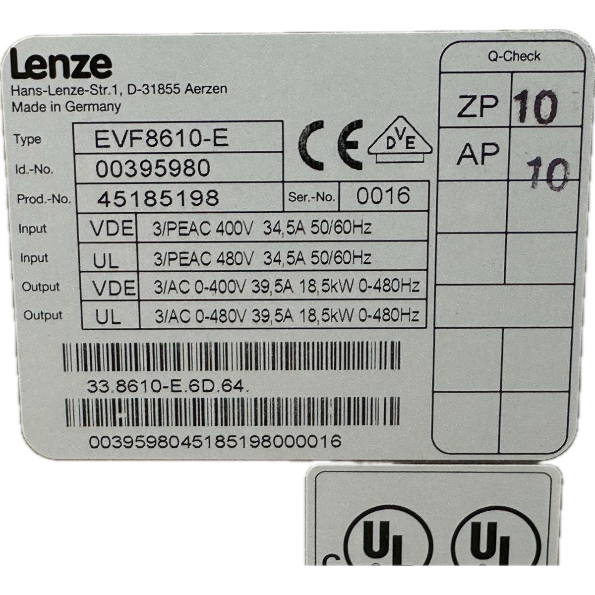 Lenze EVF8610-E-4