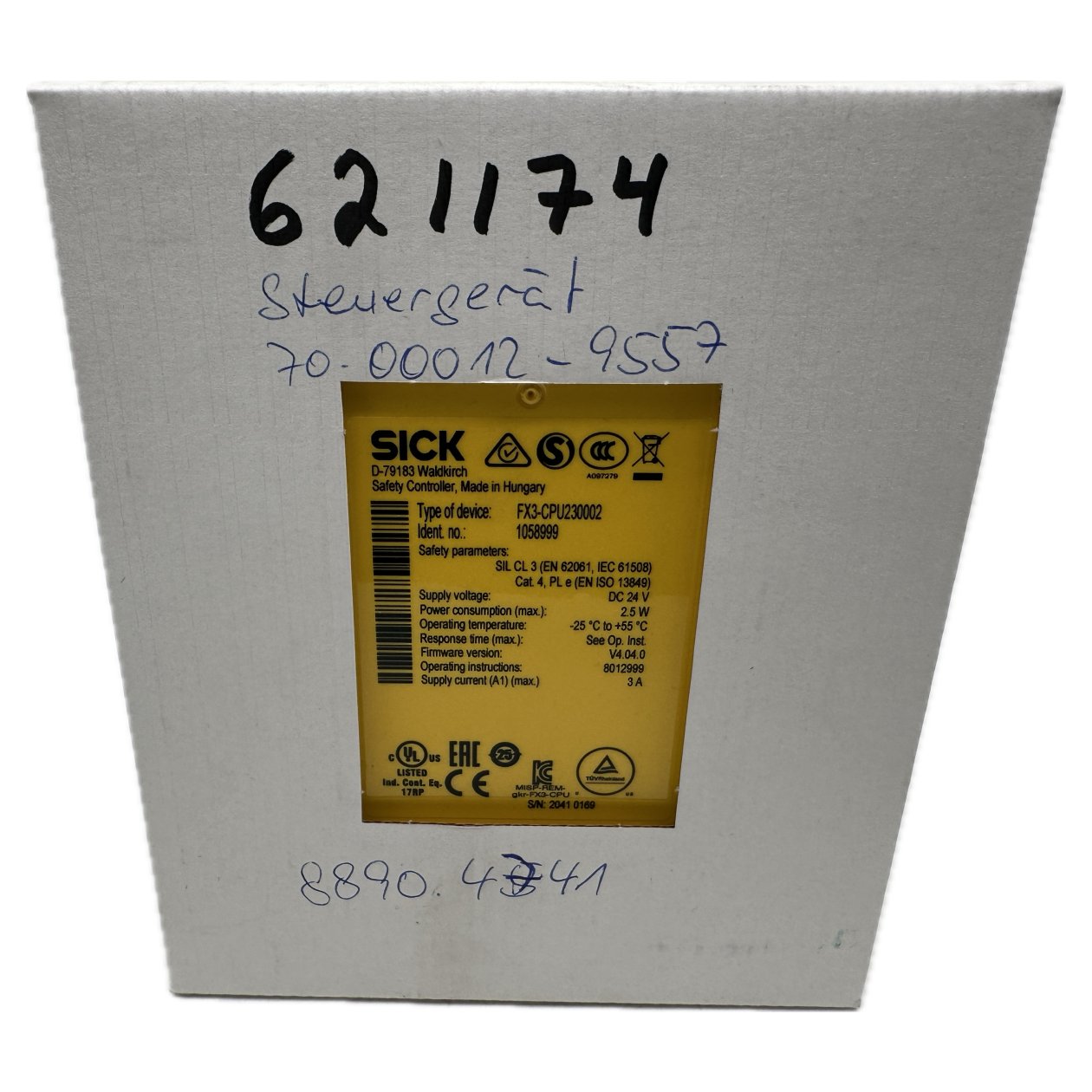 Sicherheitssteuerung Sick FX3-CPU230002 1058999 Versiegelt_2