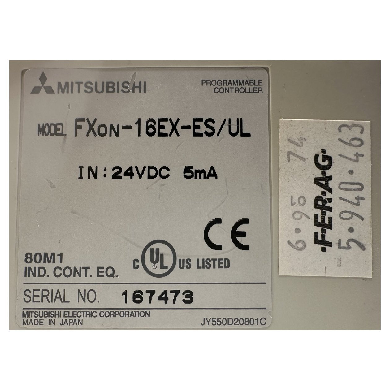 AJ622 Posten 2 Stück Ausgangsmodul Mitsubishi FXON-16EX-ES Ferag 5.940.463_4