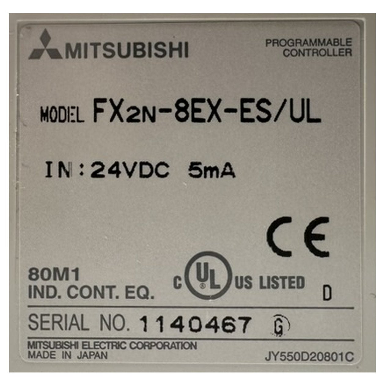 AJ634 Programmable Controller Mitsubishi FX2N-8EX-ES/UL OVP_4