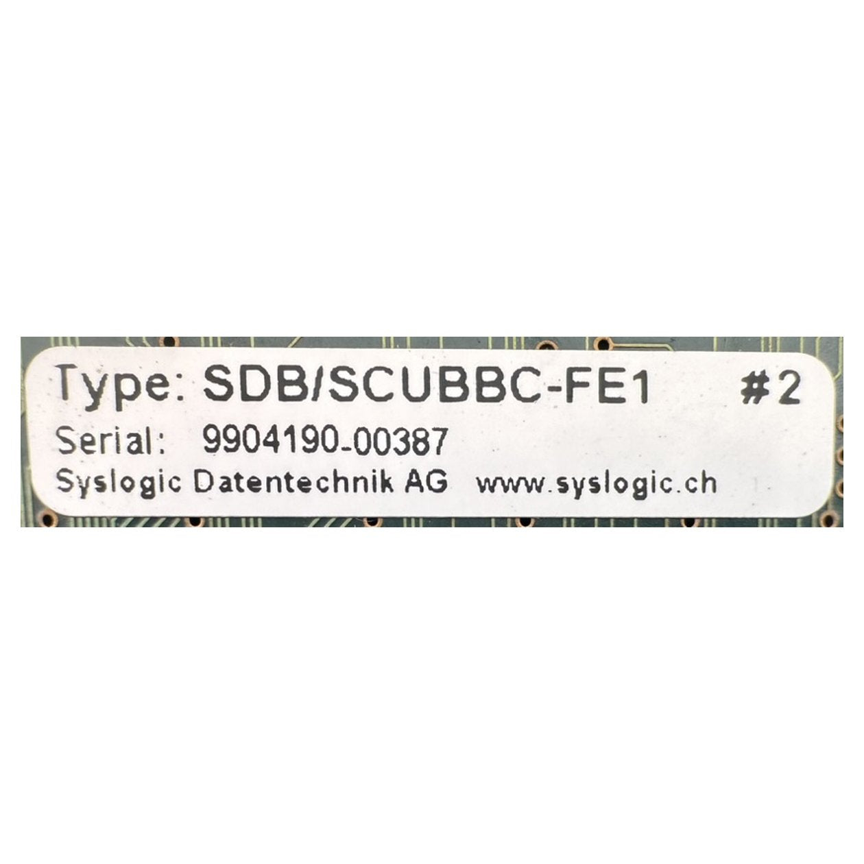 AJ636 Bus-Modul Syslogic SDB/SCUBBC-FE1 Ferag 95940486/002_3