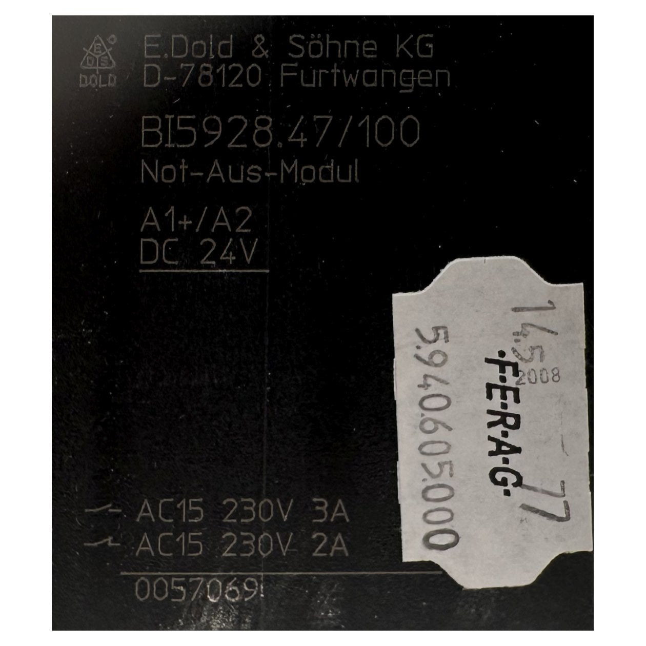 AJ641 Not-Aus-Modul Dold BI5928.47/100 Ferag 5.940.605.000_3