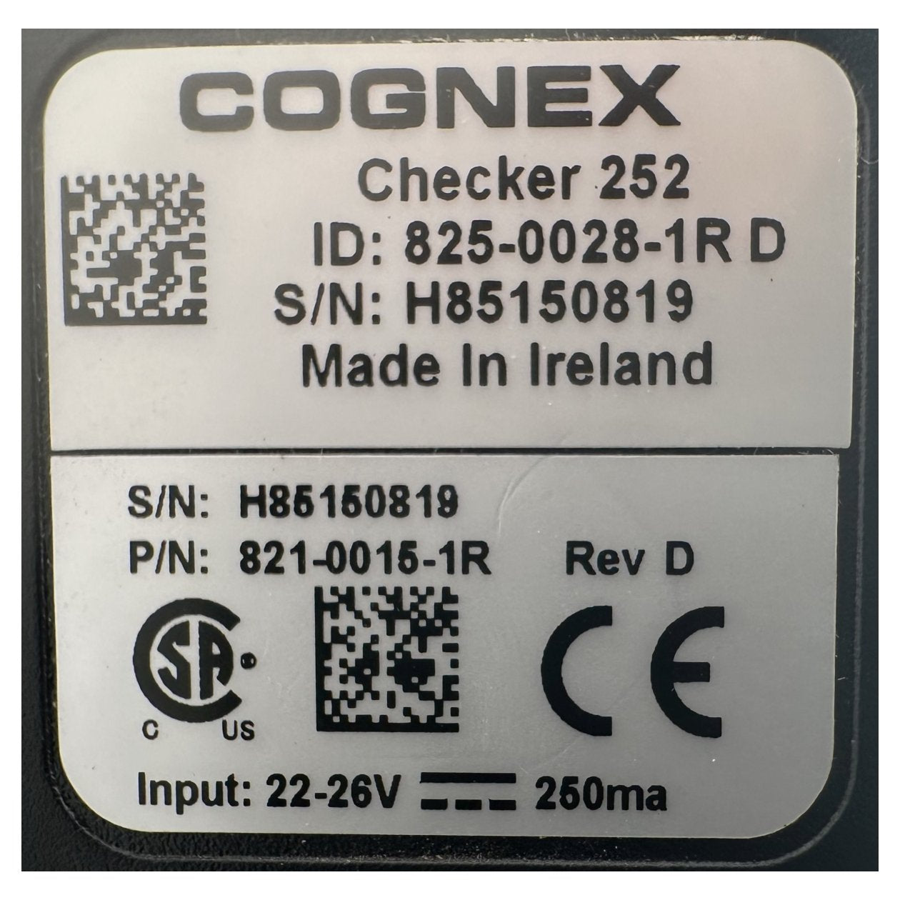 AJ651 Sensor Cognex Checker 252 821-0015-1R_3