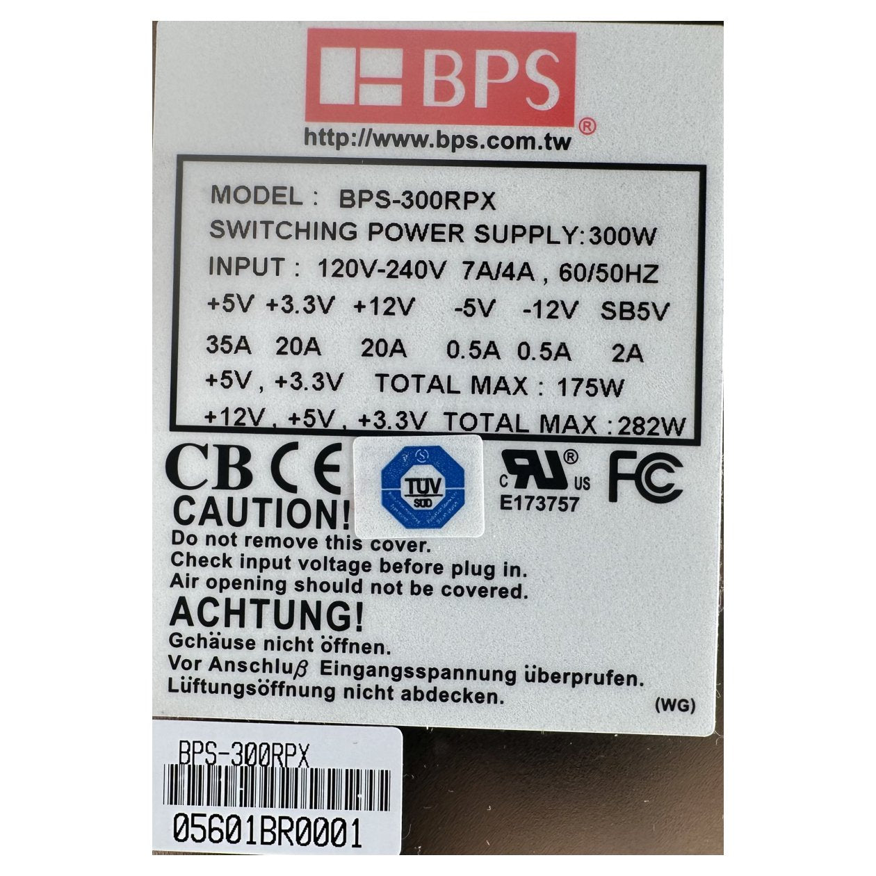 AJ668 Power Supply BPS BPS-300RPX OVP_4
