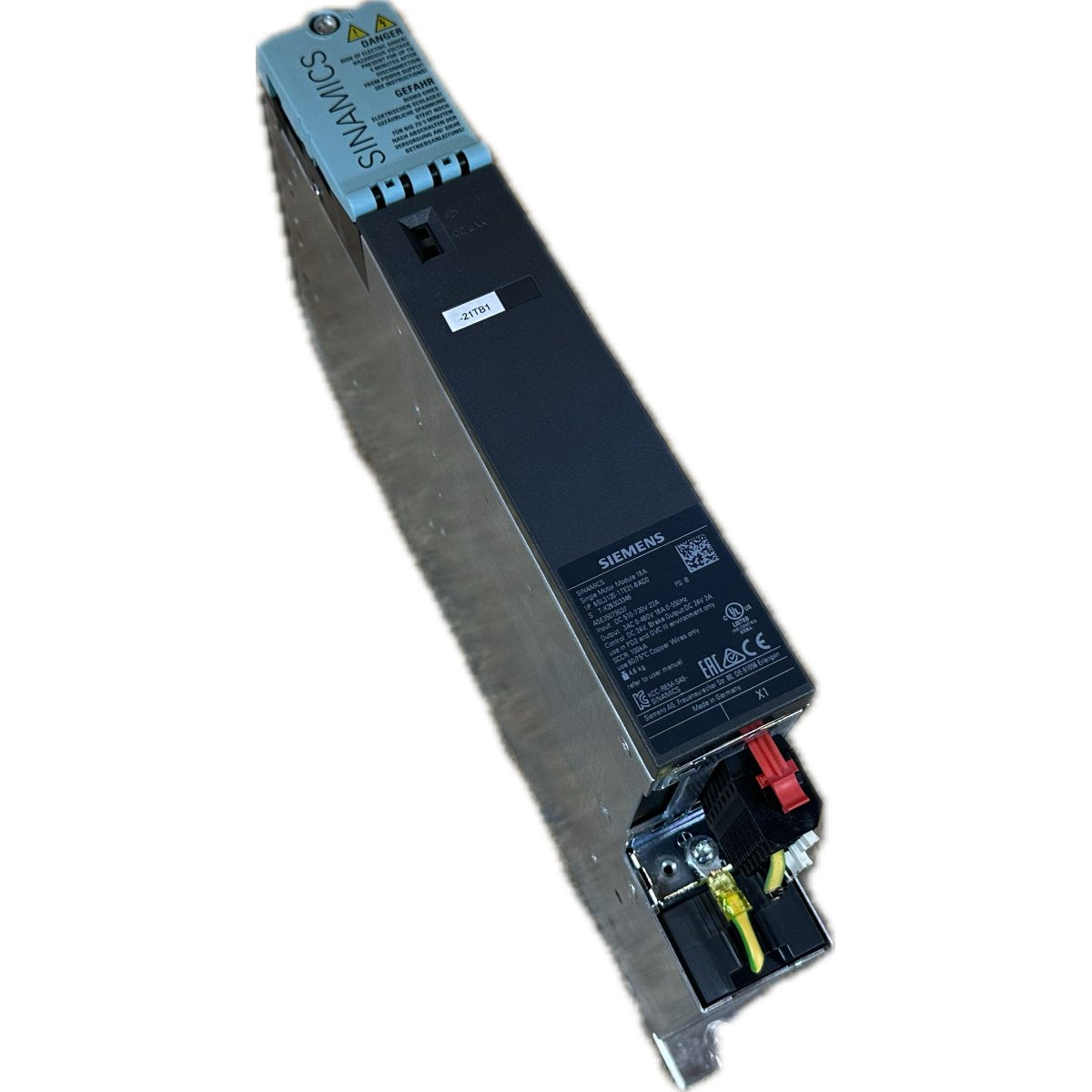 .AJ723 Single Motor Module Siemens 6SL3120-1TE21-8AD0 FS: B