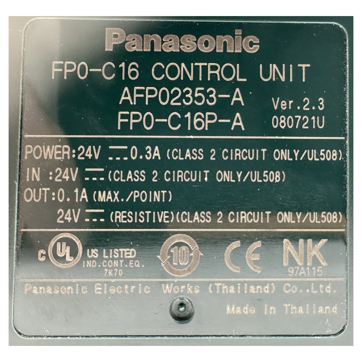 AJ913 Steuerungseinheit Panasonic FP0-C16P-A OVP_4