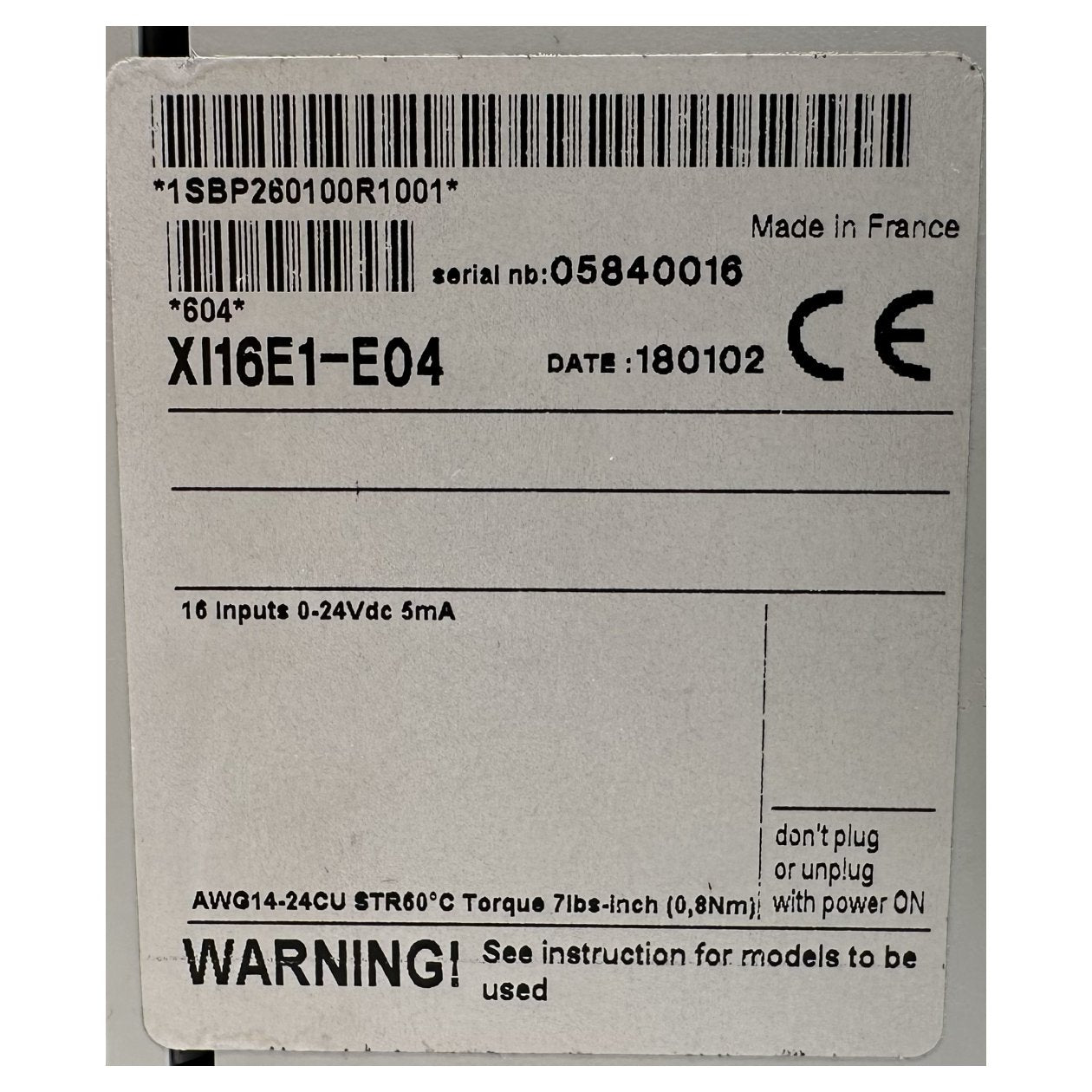 AJ937 Erweiterungsmodul ABB XI16E1-E04 1SBP260100R1001_3