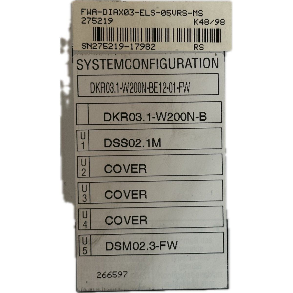 Indramat DK03.1-W200N-BE12-01-FW-4