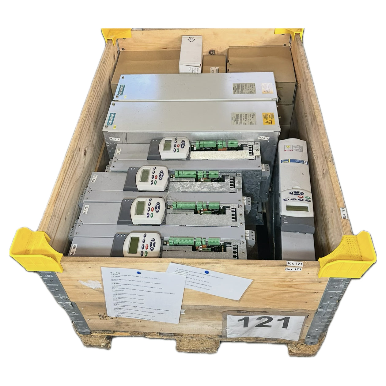 Box MJ121 Set of Refu Servo Drive, Turck speed monitor etc.