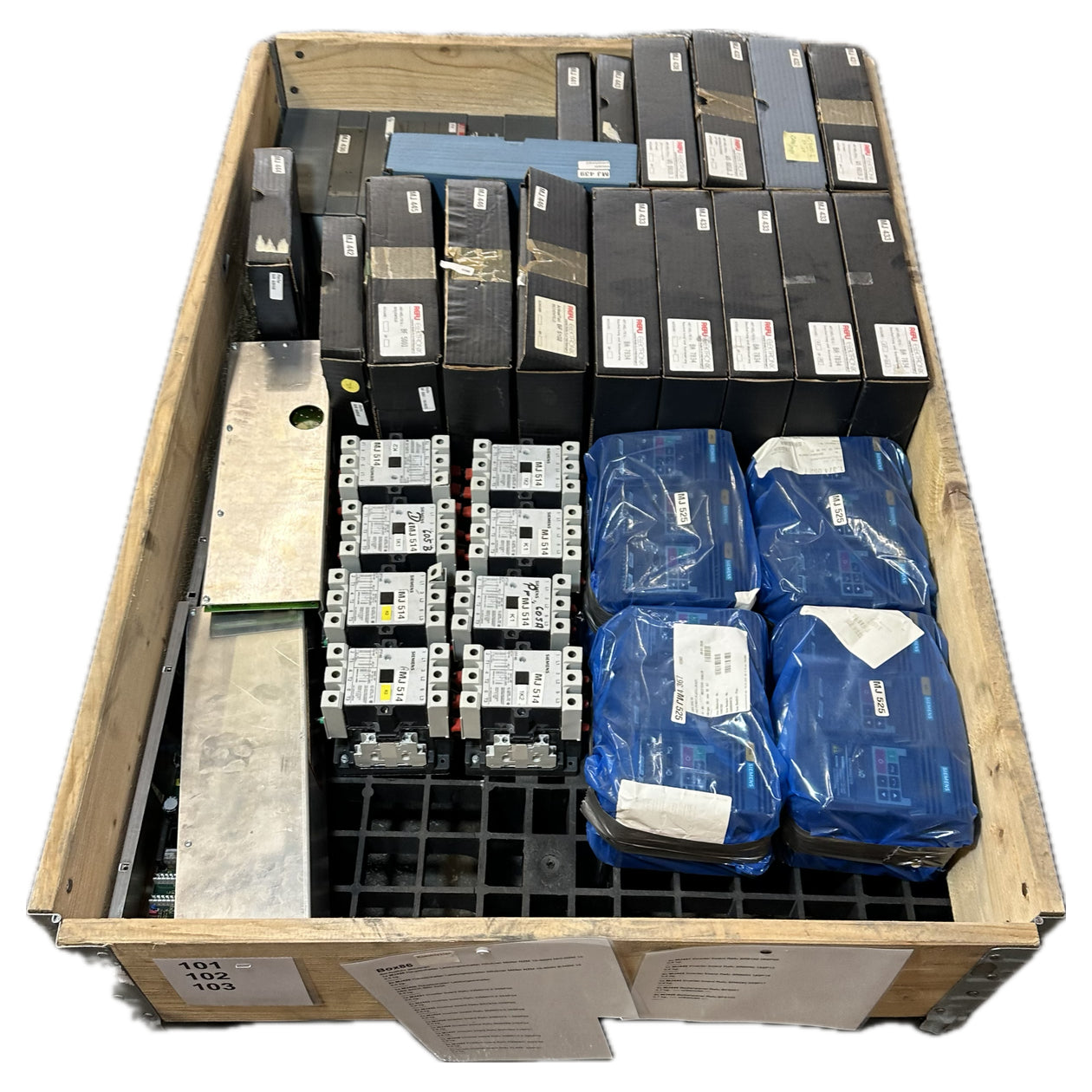Box MJ86 Posten Refu Inverter Boards Siemens Micromaster Schütze ABB