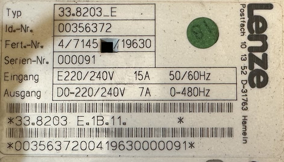 Lenze 33.8203_E-4