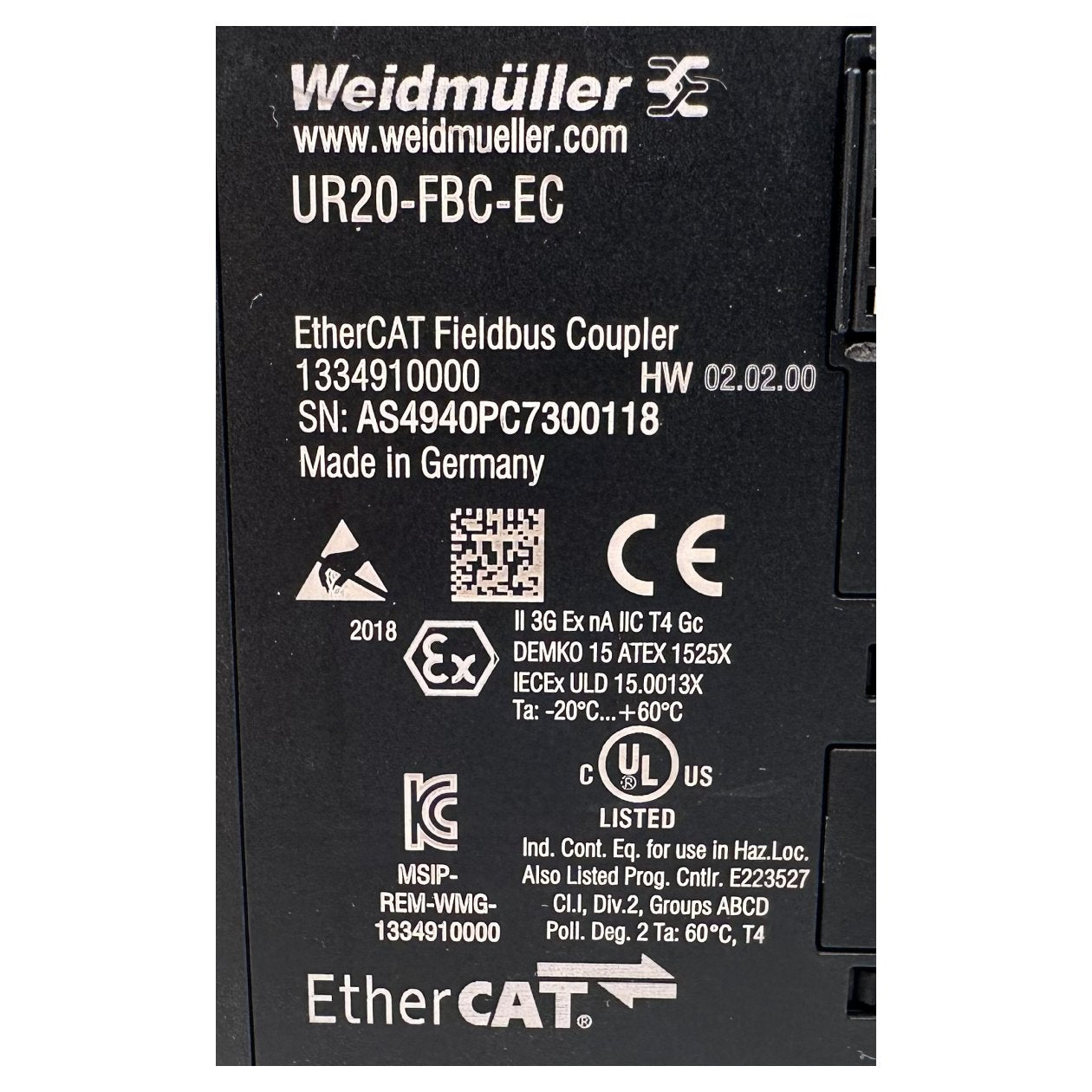 DJ215 Weidmüller UR20-FBC-EC Ferag 31326108/005_4