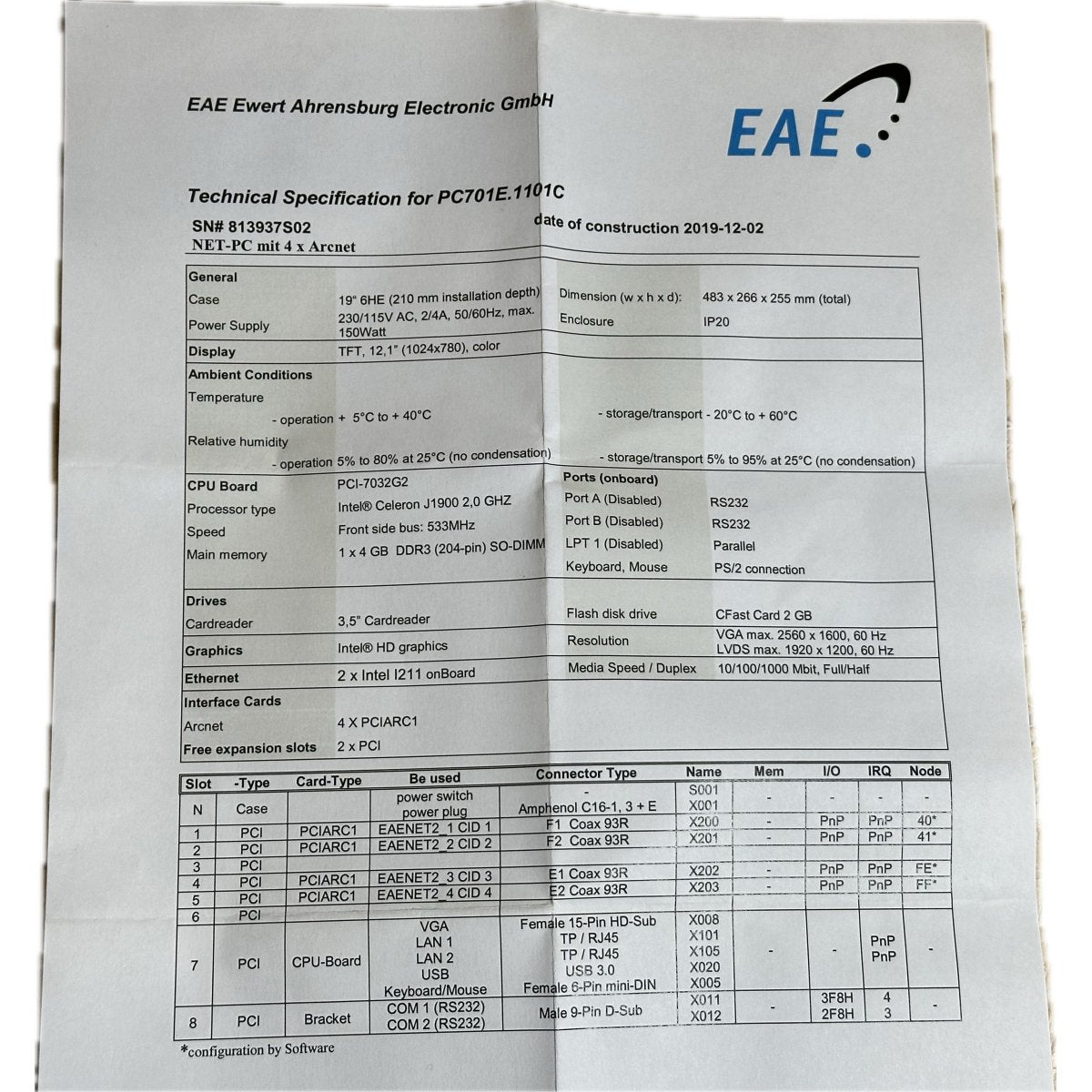 EAE PC701E.1101C-4