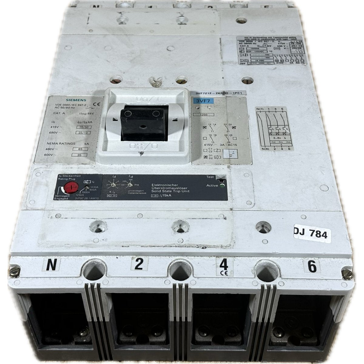 DJ784 Leistungsschalter Siemens 3VF7212-2KM60-1PC1 VDE 0660/IEC 947-2