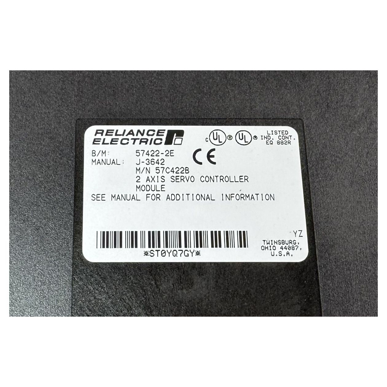 DJ833 2 Axis Servo Controller Module Reliance 57C422B 57422-2E_3