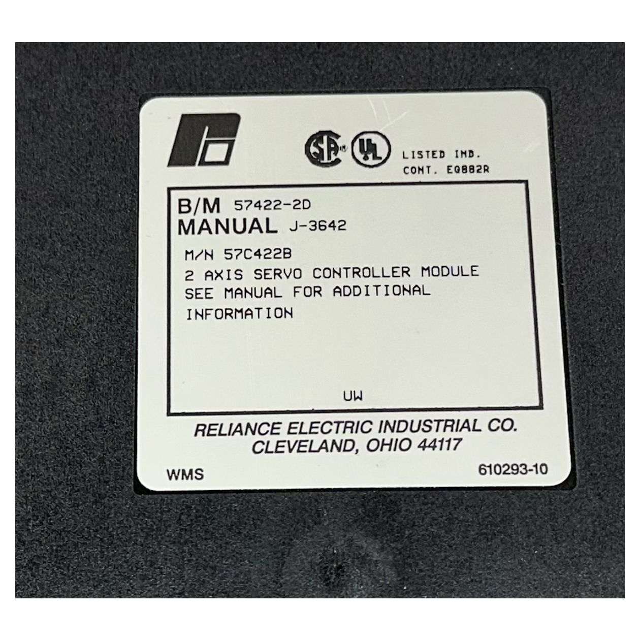 DJ840 2 Axis Servo Controller Module Reliance 57C422B 57C4228_3