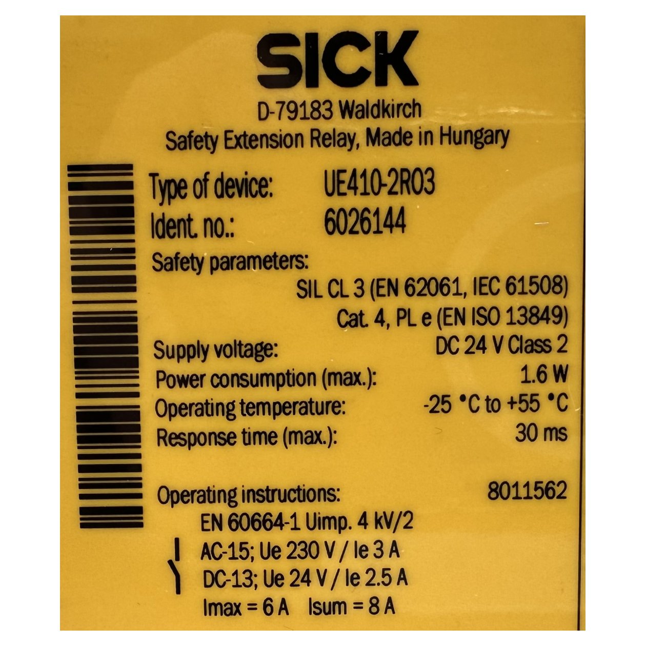 DJ85 Safety Extension Relay Sick UE410-2R03_4