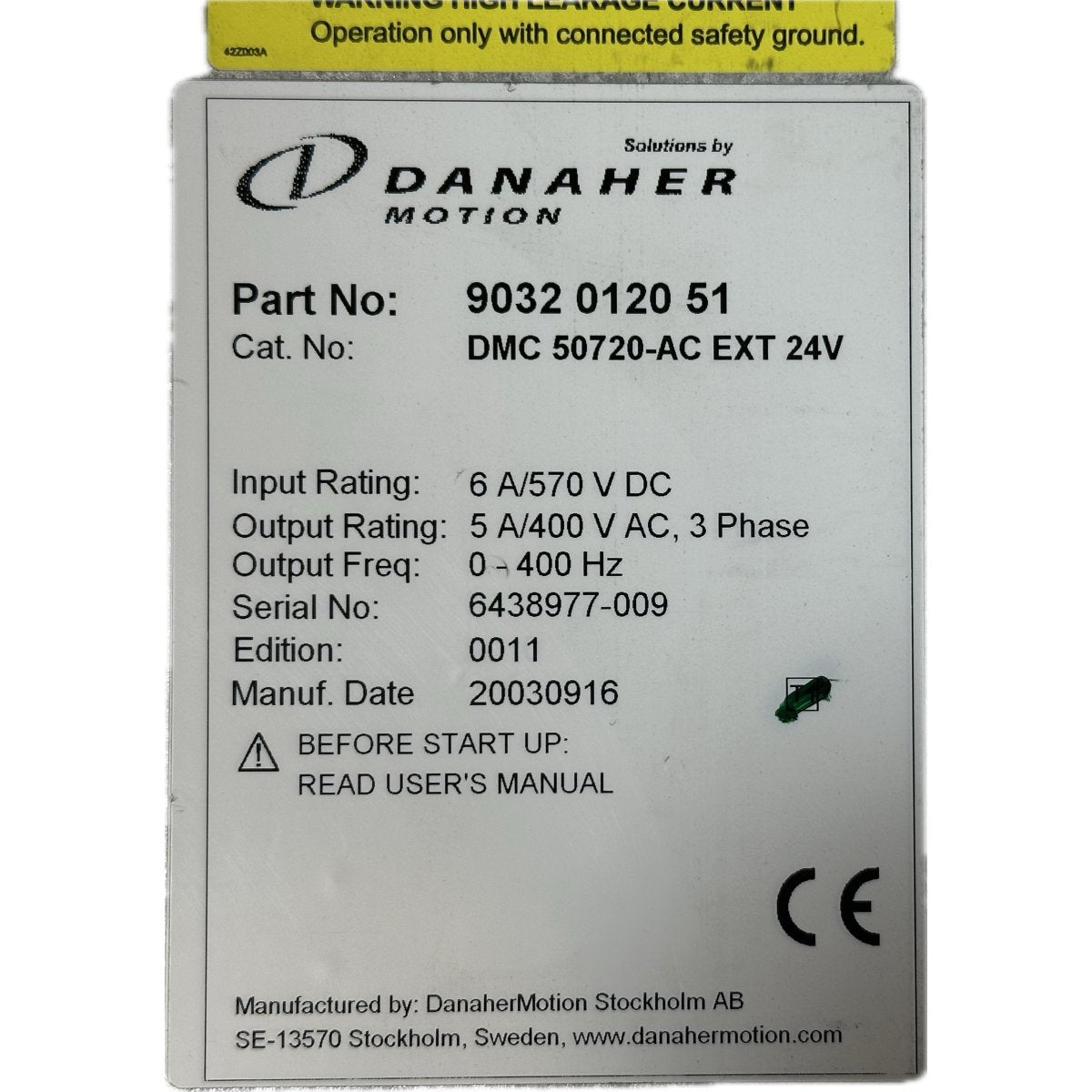 Danaher 9032012051-4