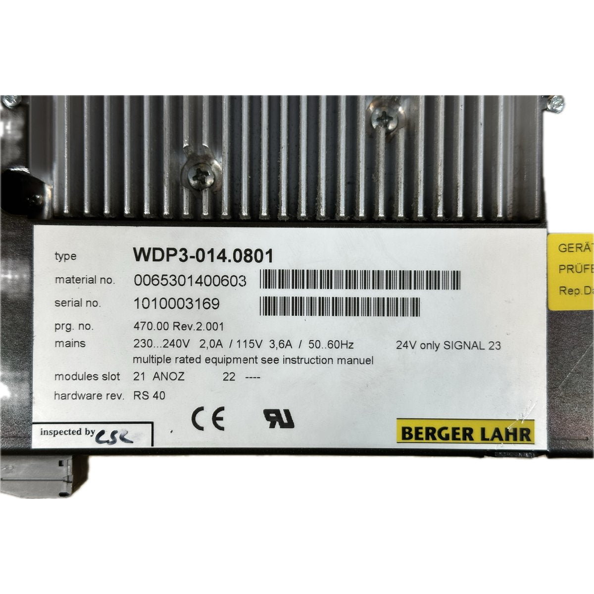 Berger Lahr WDP3-014.0801-4