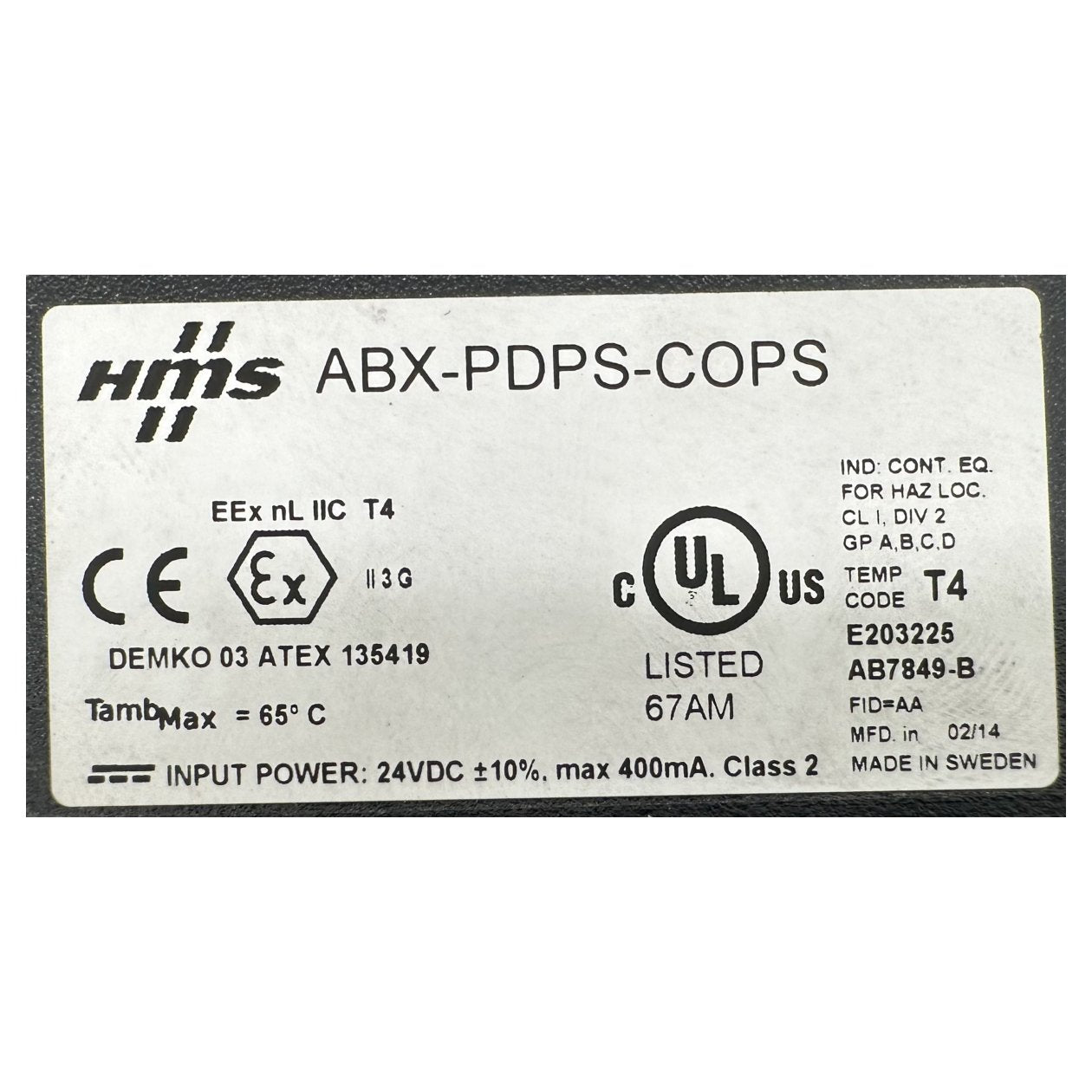 GJ227 Profibus Slave HMS ABX-PDPS-COPS_4