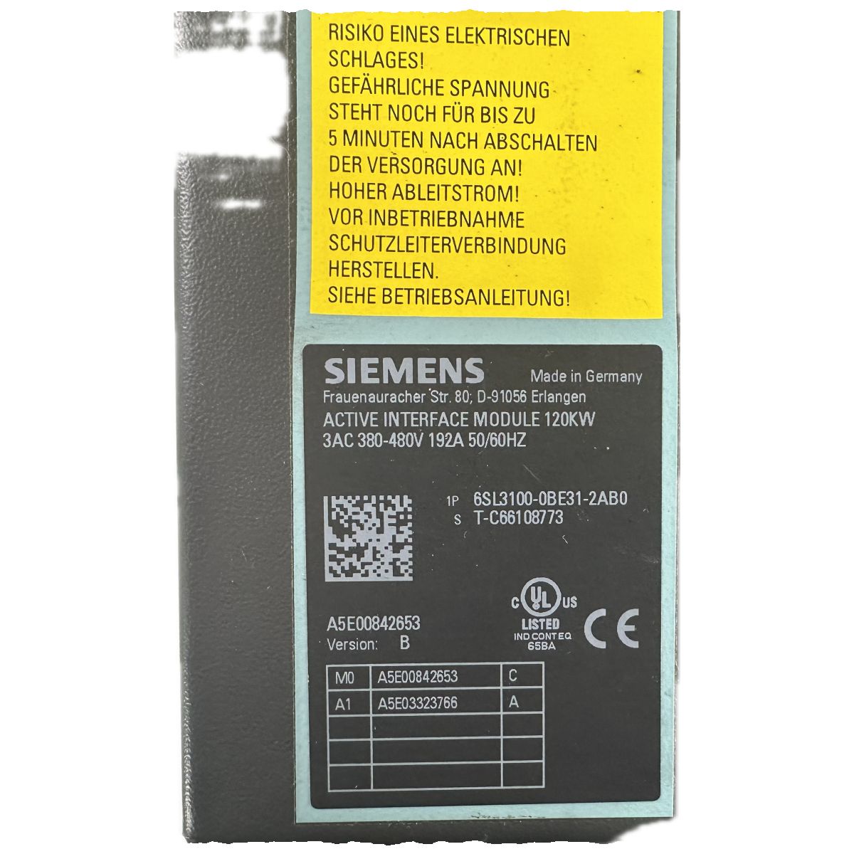 GJ273 Active Interface Module Siemens 6SL3100-0BE31-2AB0 Version B_4