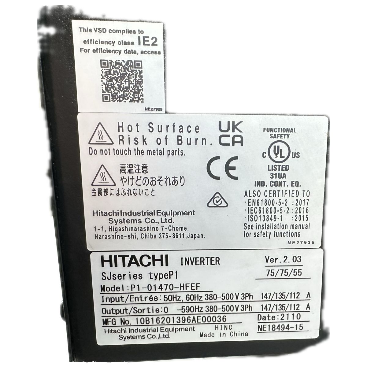 GJ282 Inverter Hitachi P1-01470-HFEF_4