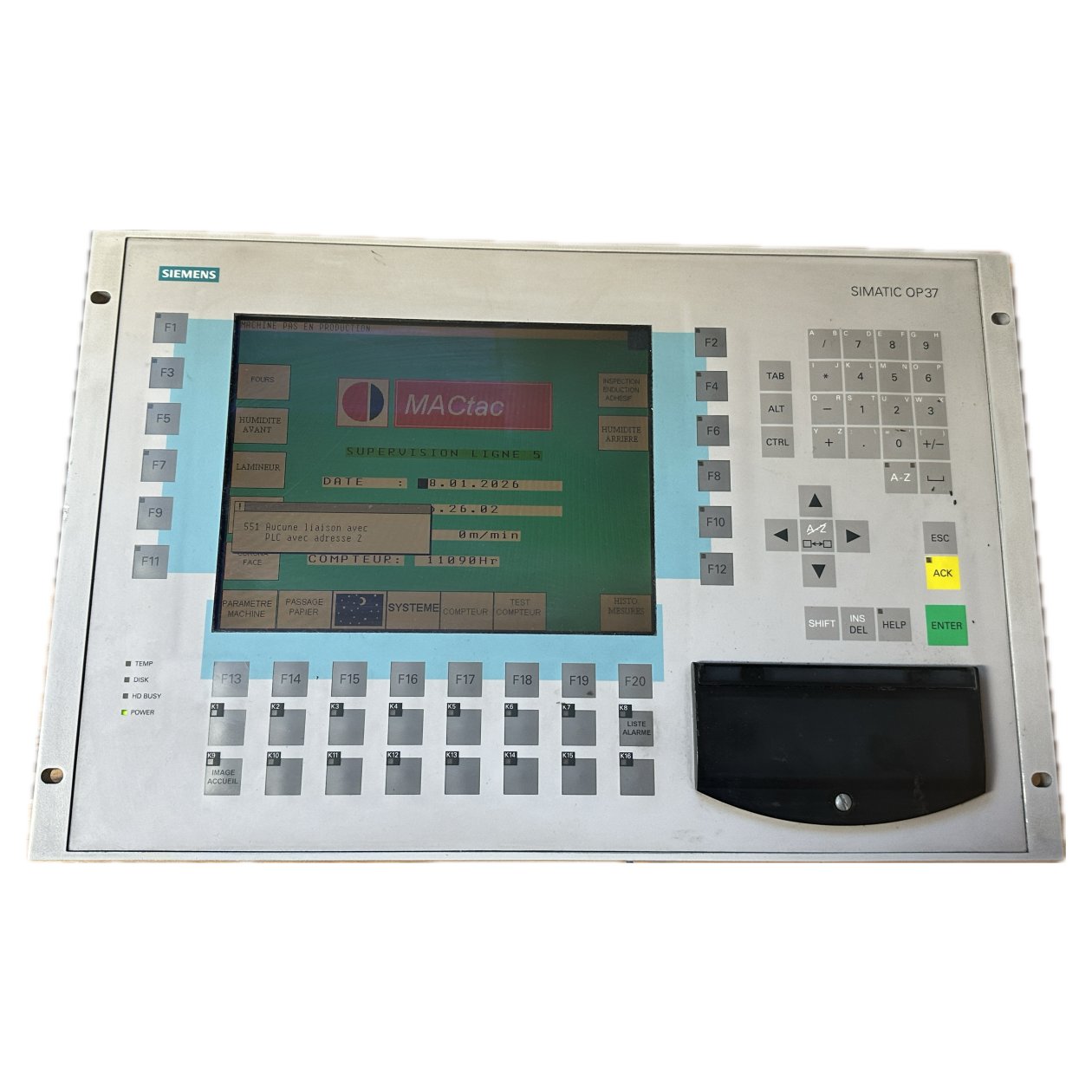 GJ306 Simatic OP37 Siemens 6AV3637-1LL00-0AX0 Display Kratzer
