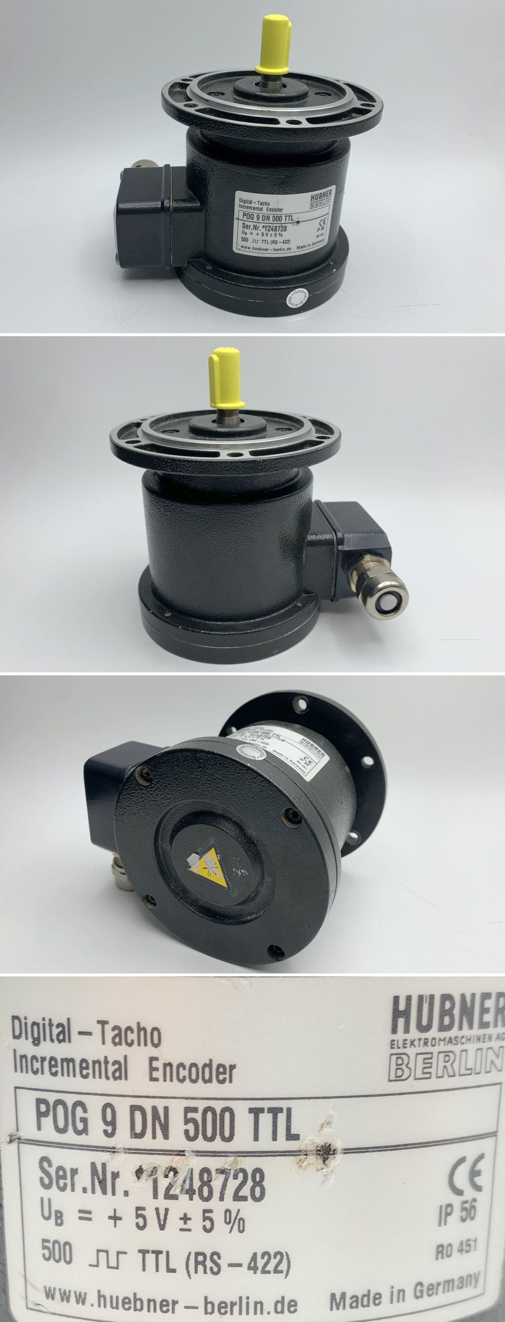 LK1005 Encoder Drehgeber Hübner POG 9 DN 500 TTL 11mm