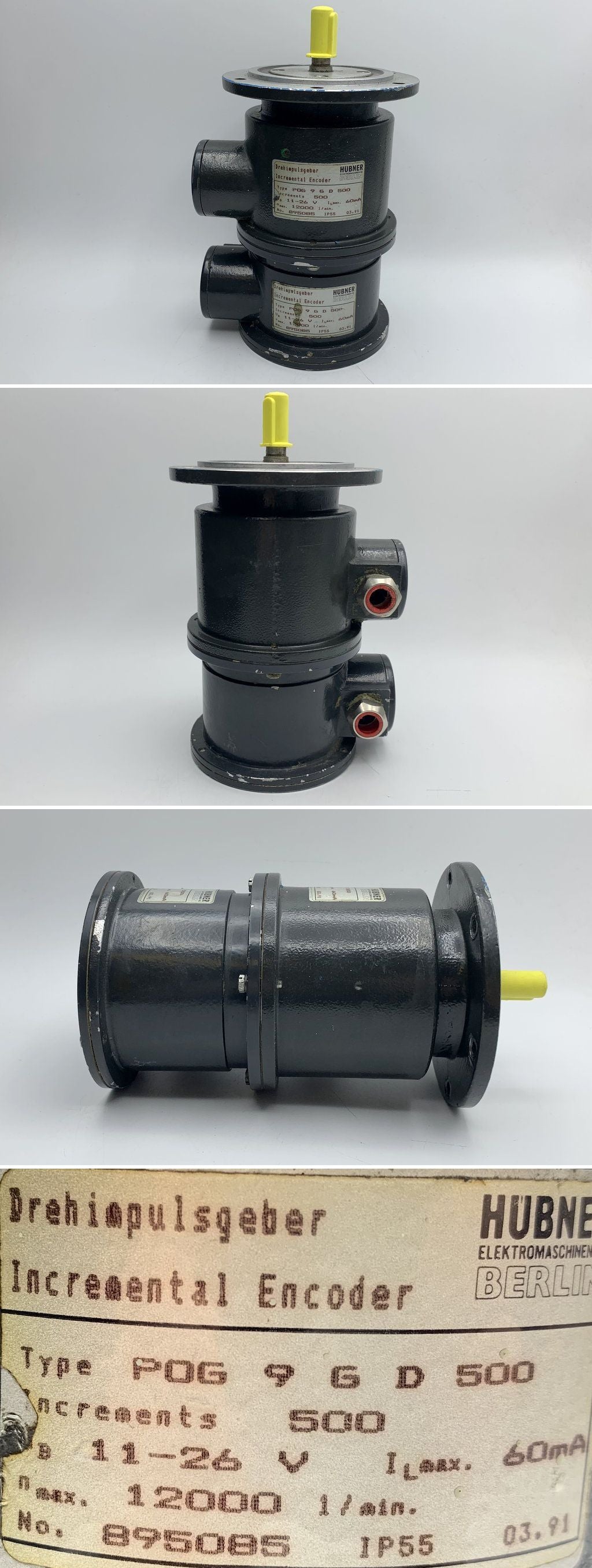 LK1007 Encoder Drehgeber Hübner POG 9 G D 500 IP55 11mm