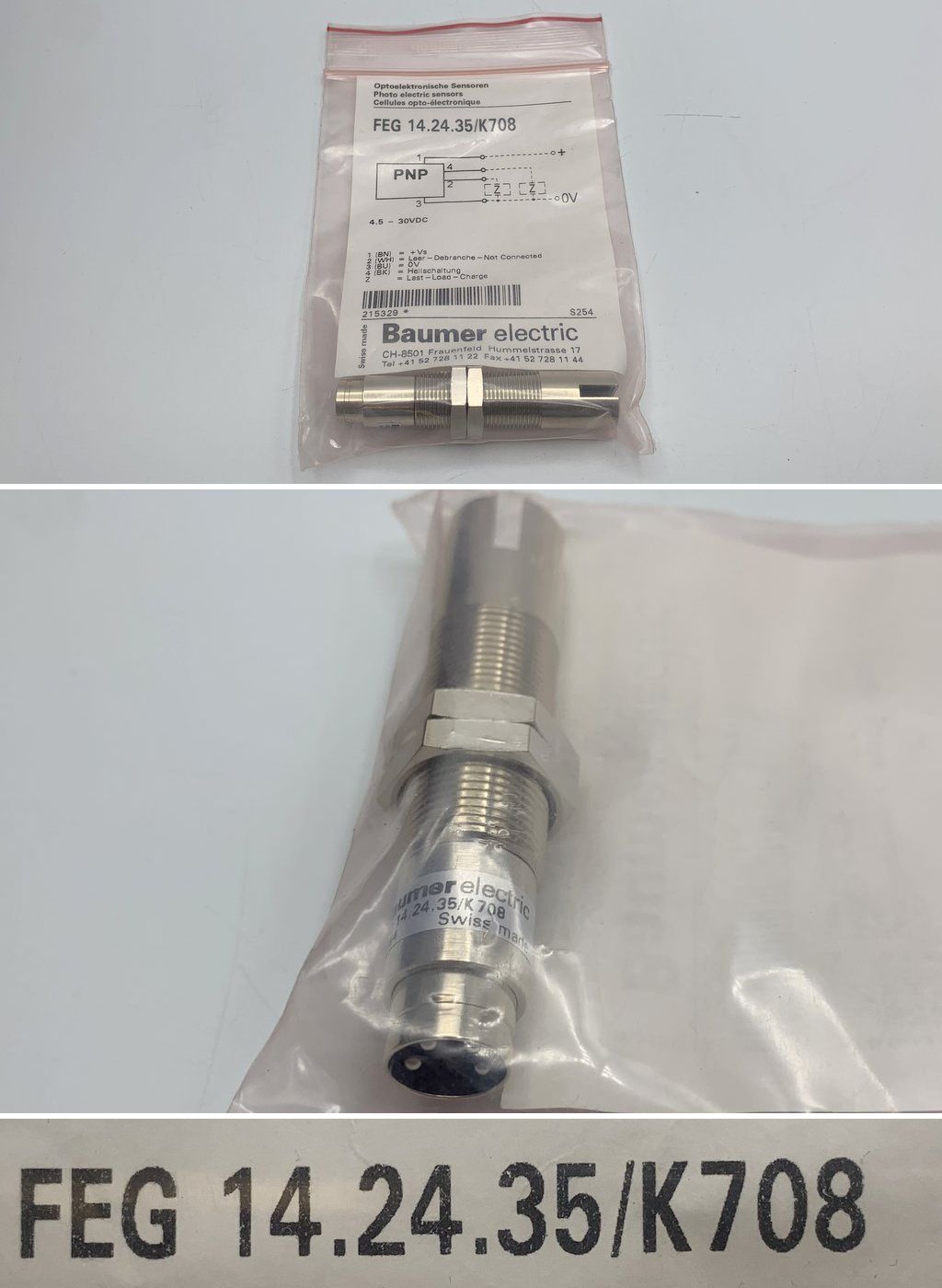 .LK1081 Optoelektrischer Sensor Baumer electric 14.24.35/K708