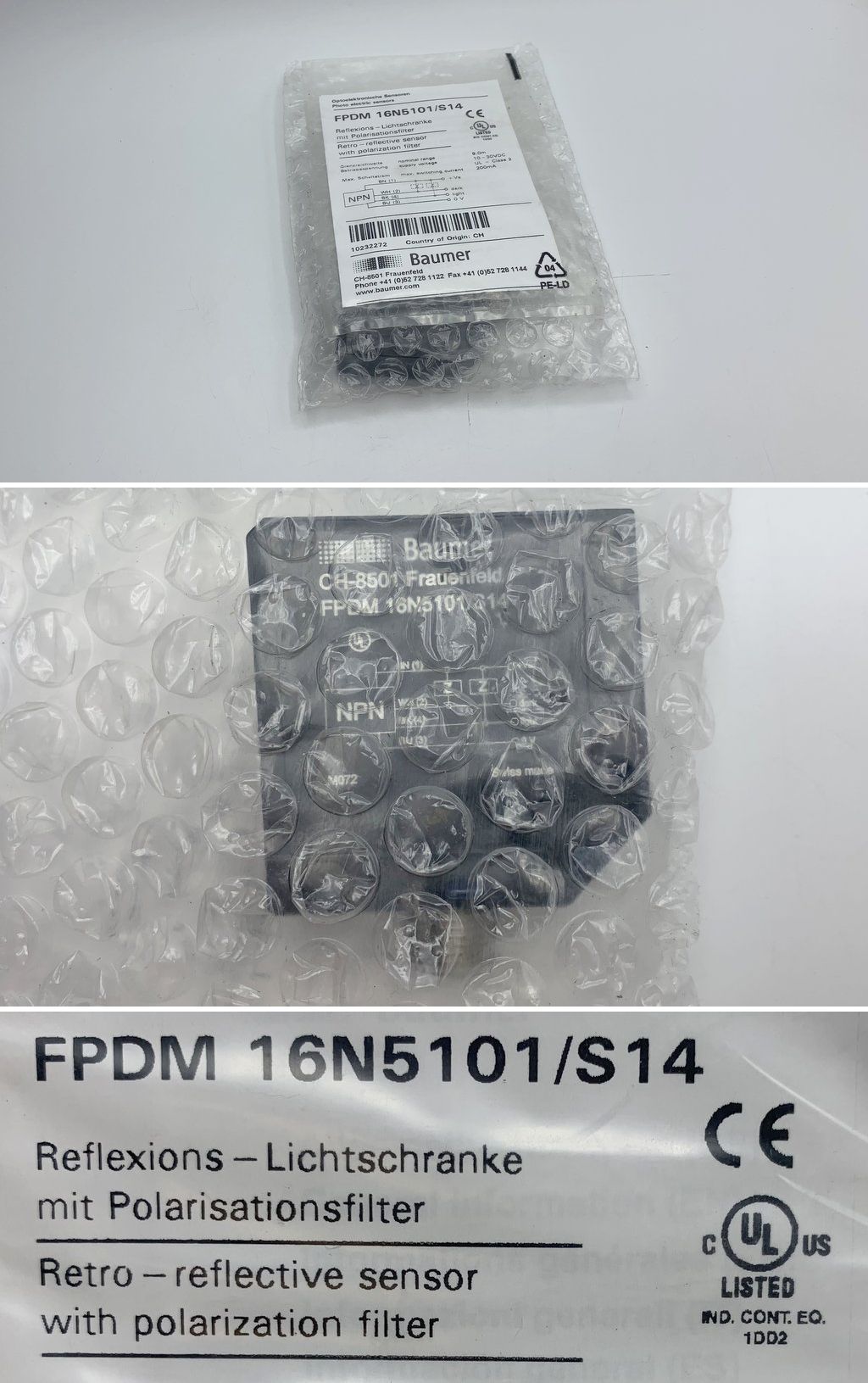 LK1091 Reflexions-Lichtschranke Baumer FPDM 16N5101/S14