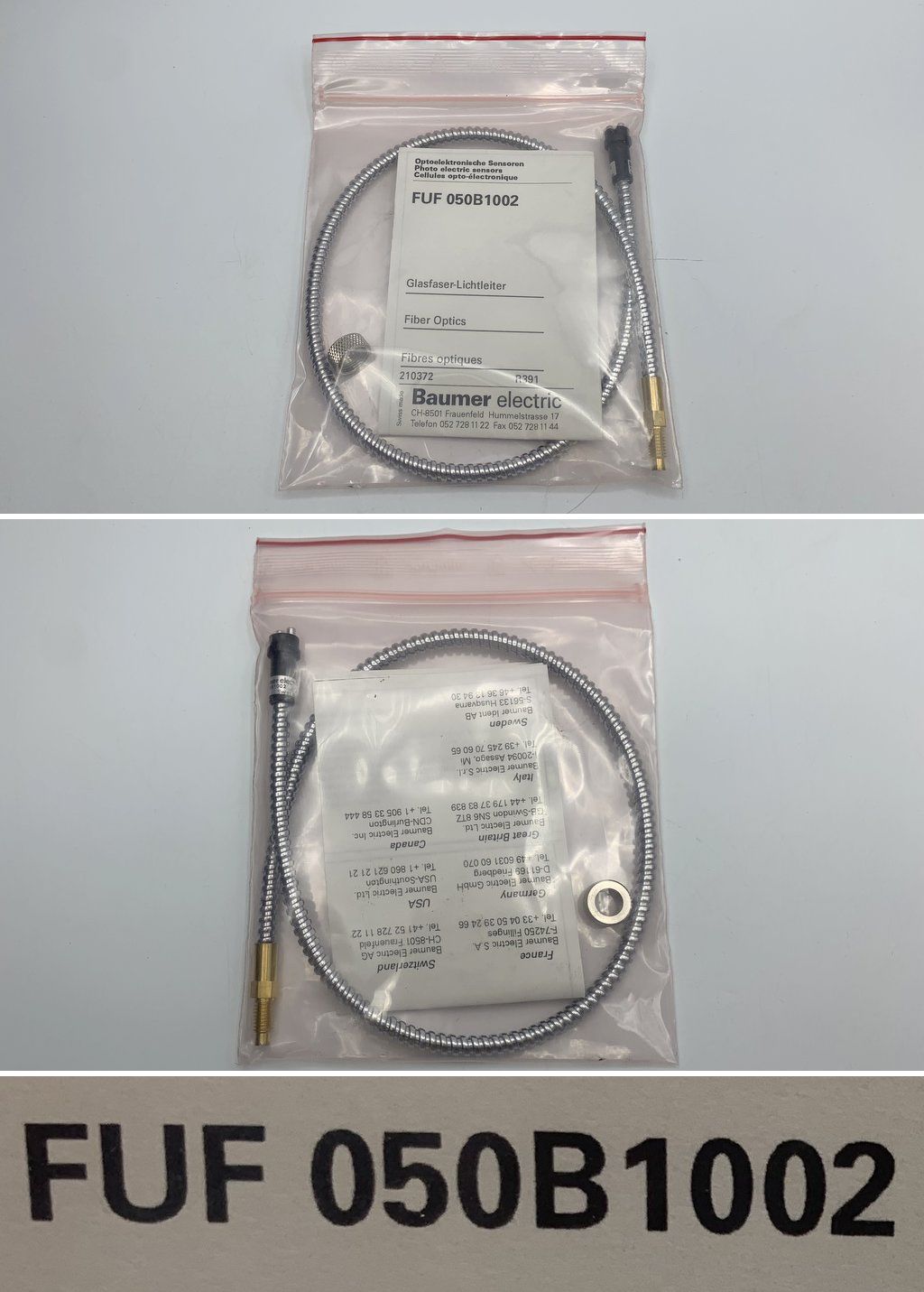 LK1095 Glasfaser-Lichtleiter Baumer FUF 050B1002