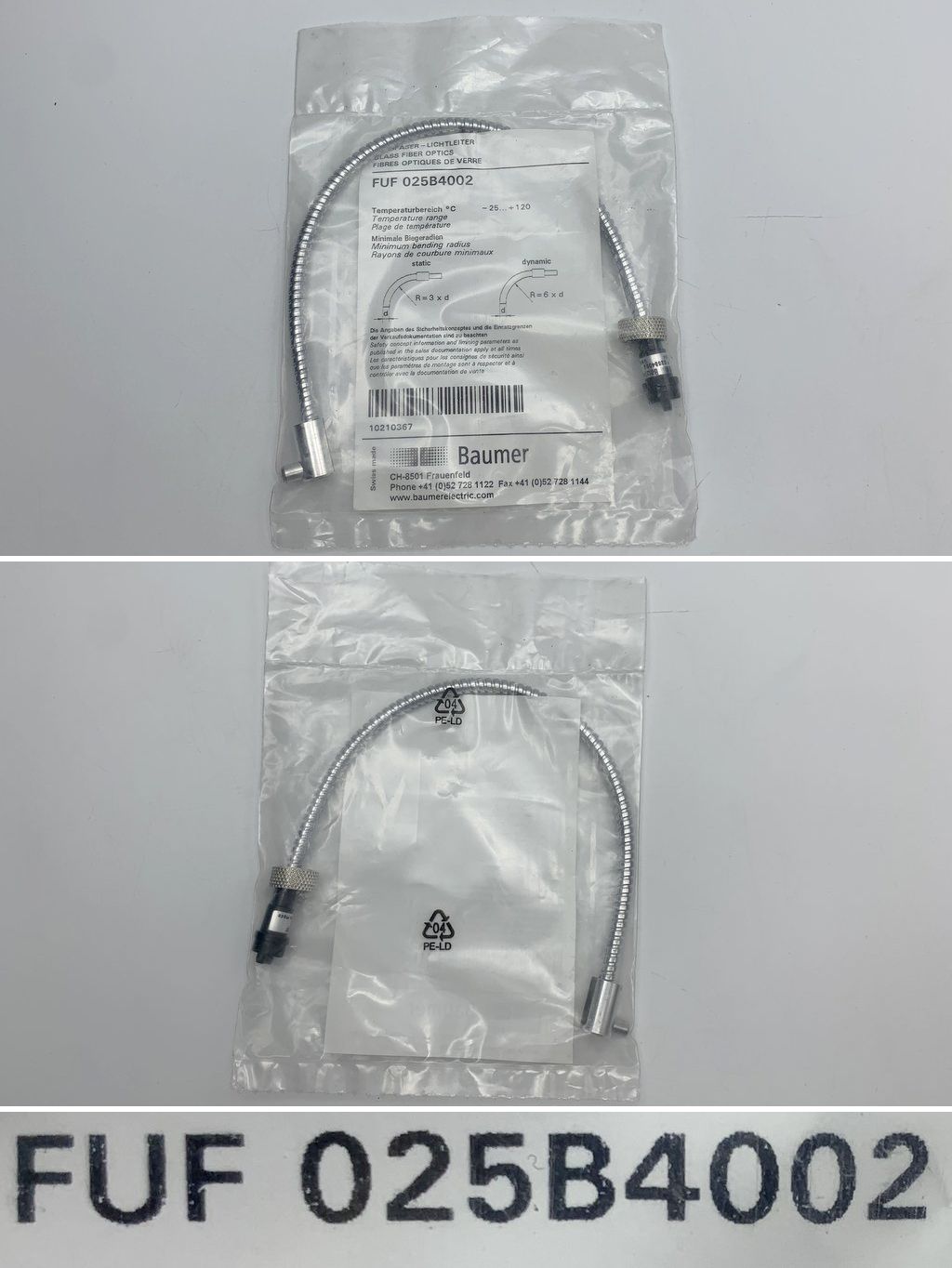 LK1096 Glasfaser-Lichtleiter Baumer FUF 025B4002