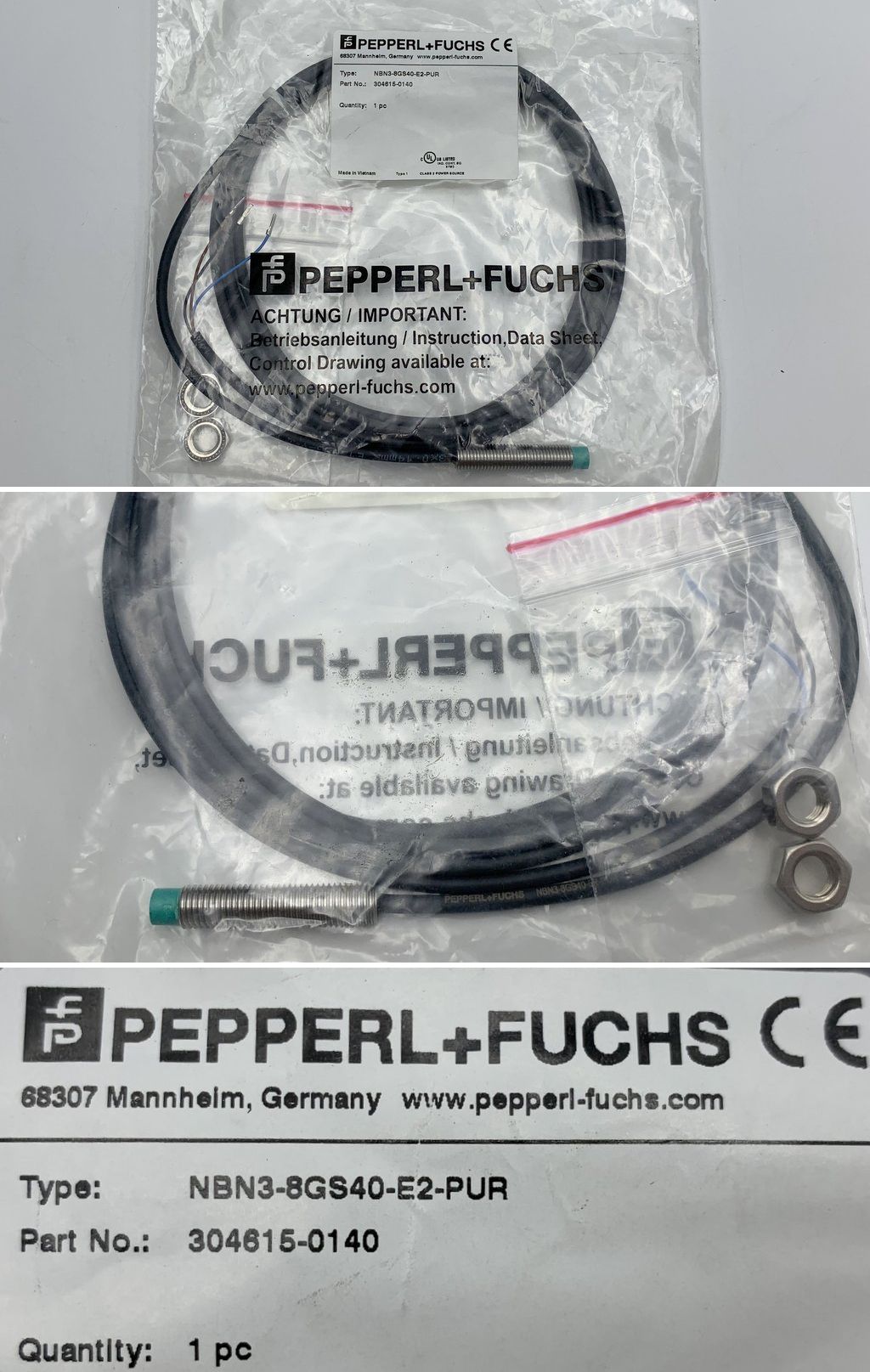 LK1118 Induktiver Sensor Pepperl Fuchs NBN3-8GS40-E2-PUR 304615-0140