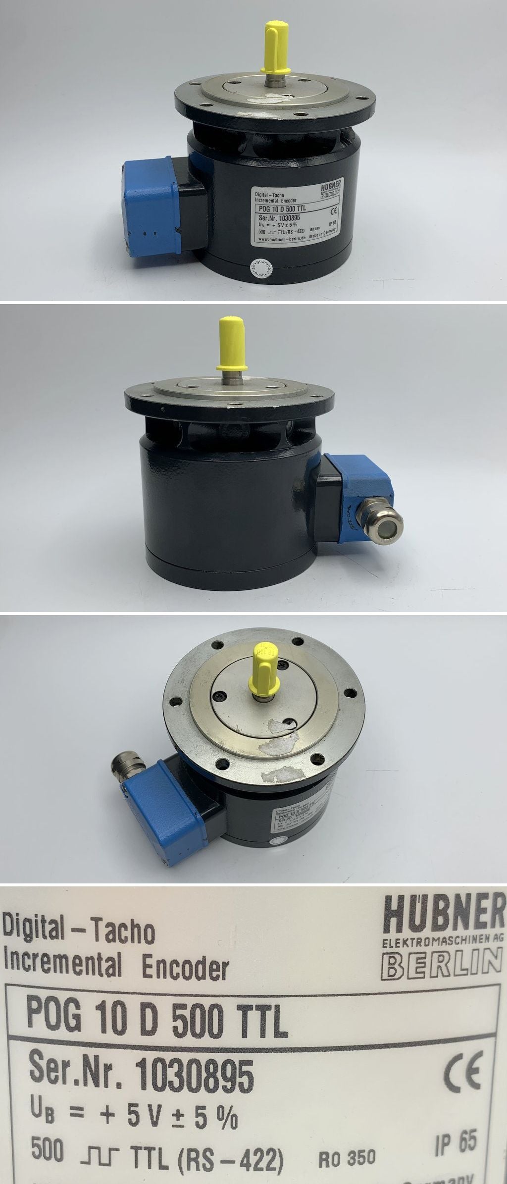 LK1220 Encoder Drehgeber Hübner POG 10 D 500 TTL 11mm