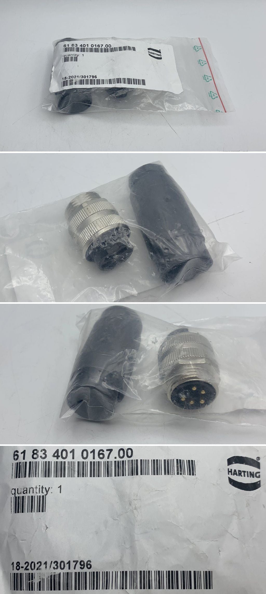 .LK1245 Stecker male 7/8" 5-polig Harting 61834010167 6183