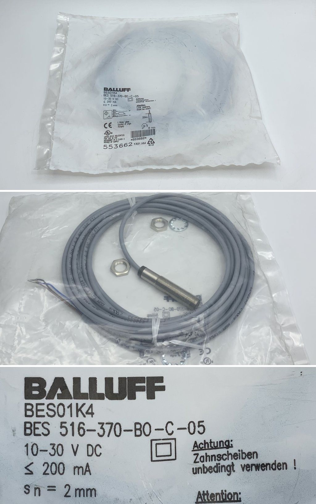 LK1443 Induktiver Sensor Balluff BES 516-370-BO-C-05 BES01K4