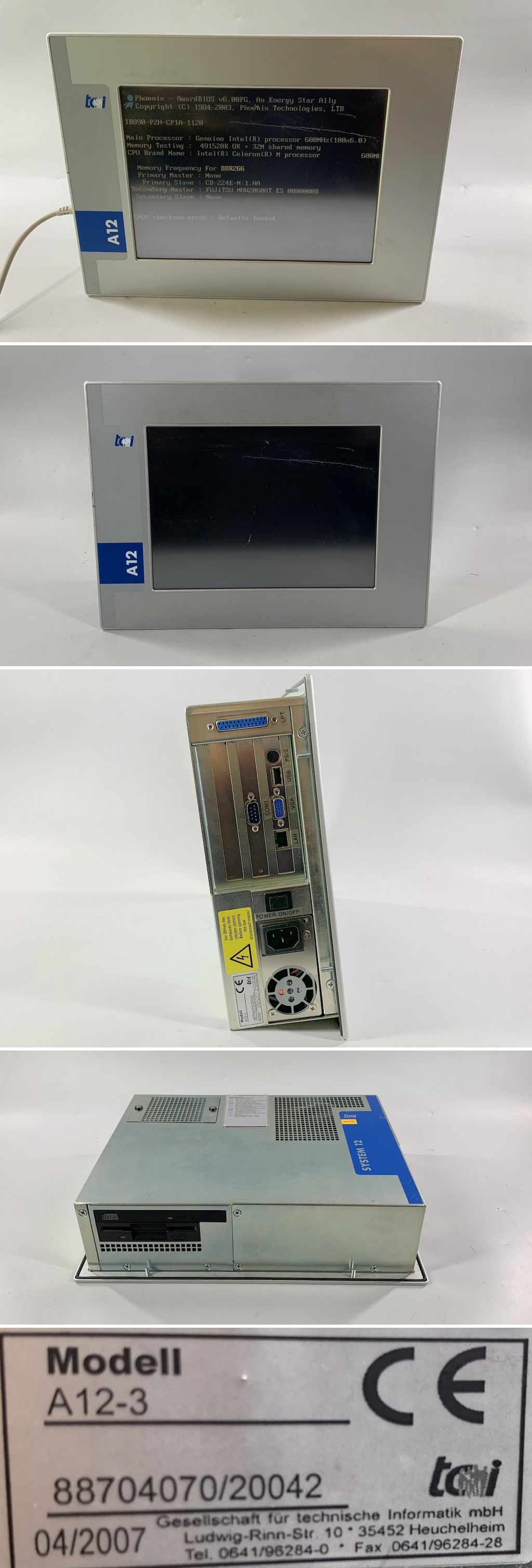 LK1857 Industriepanel TCI A12-3 System 12 Kratzer im Display