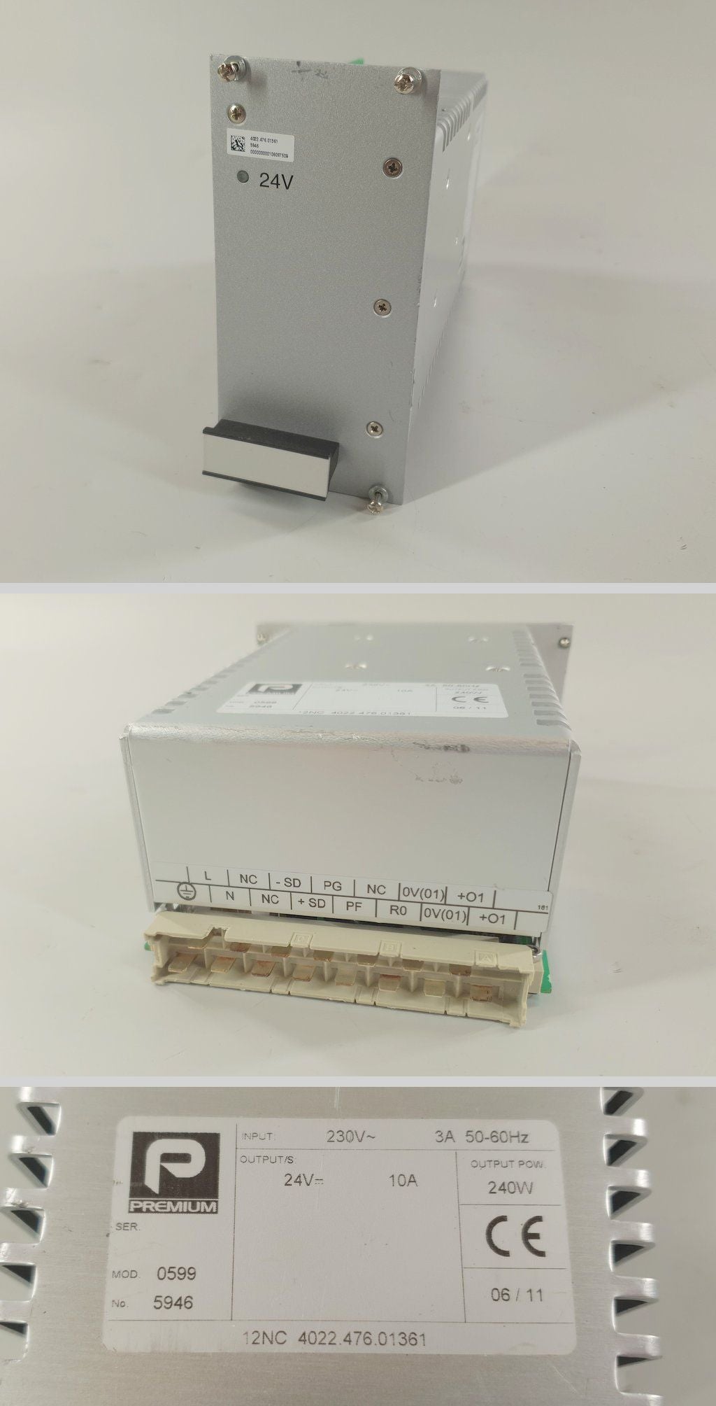 LK1946 Power Supply Premium 0599 12NC 4022.476.01361 230V AC 24V DC 10A